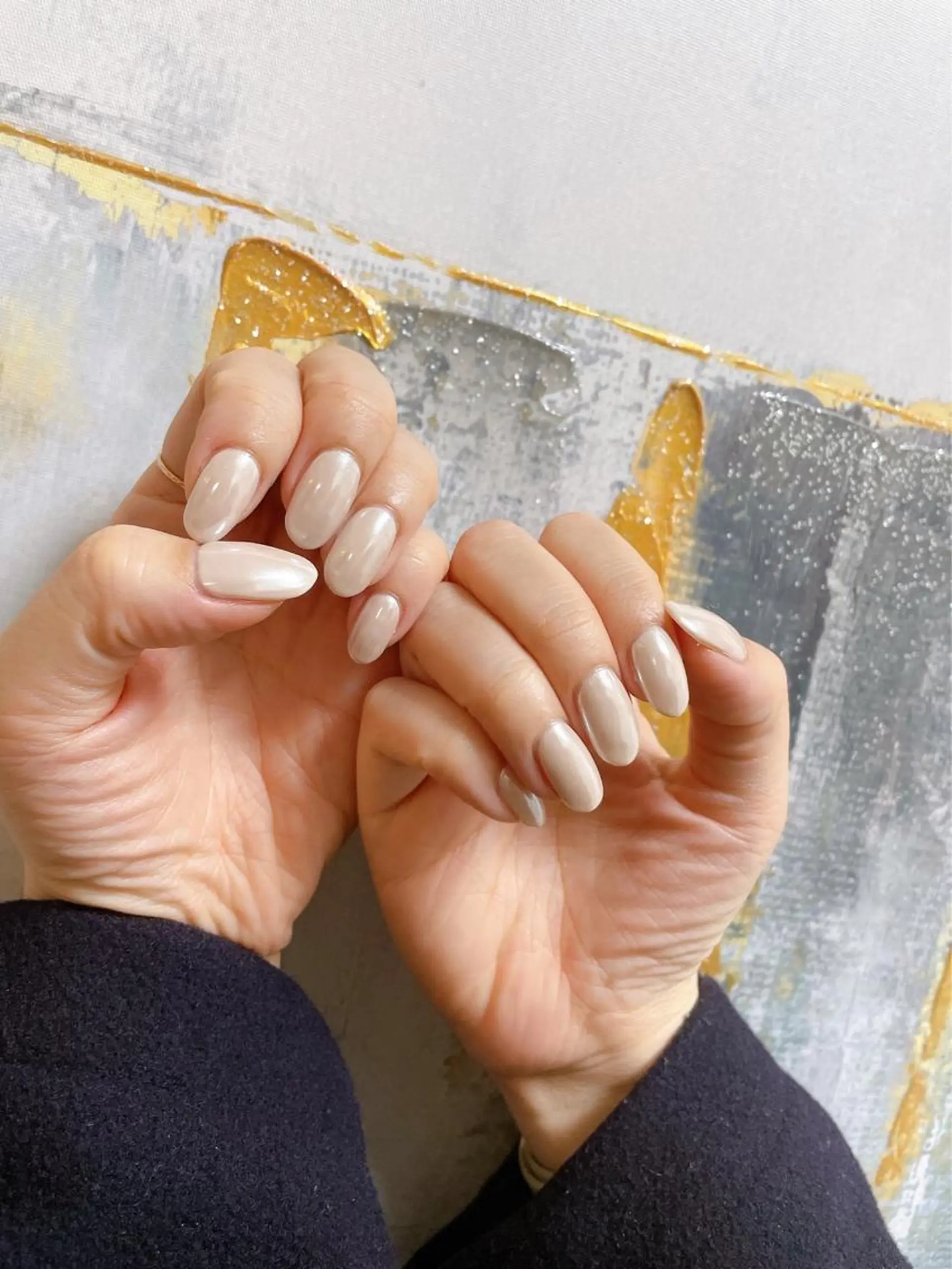 ネイル ホワイト ハンドネイル kiki nail 二子玉川のネイルデザイン