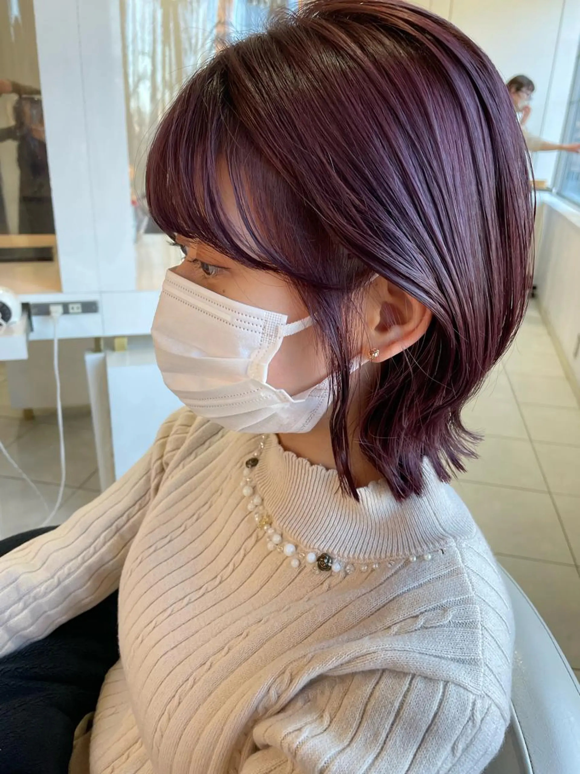 ショート カラー ボブ くびれヘア mai .のヘアスタイル