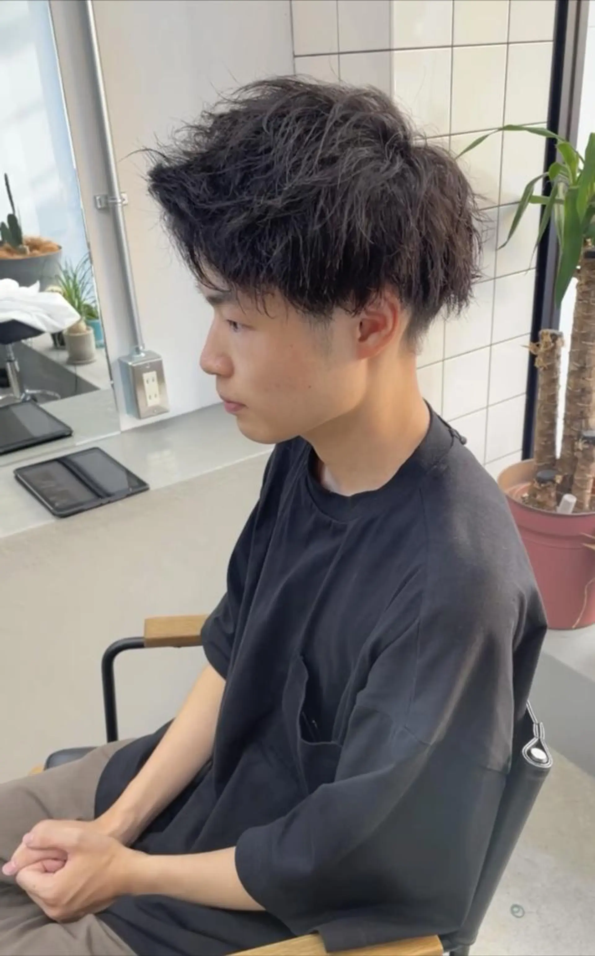 ミディアム カット パーマ メンズ専門サロン wokeのヘアスタイル