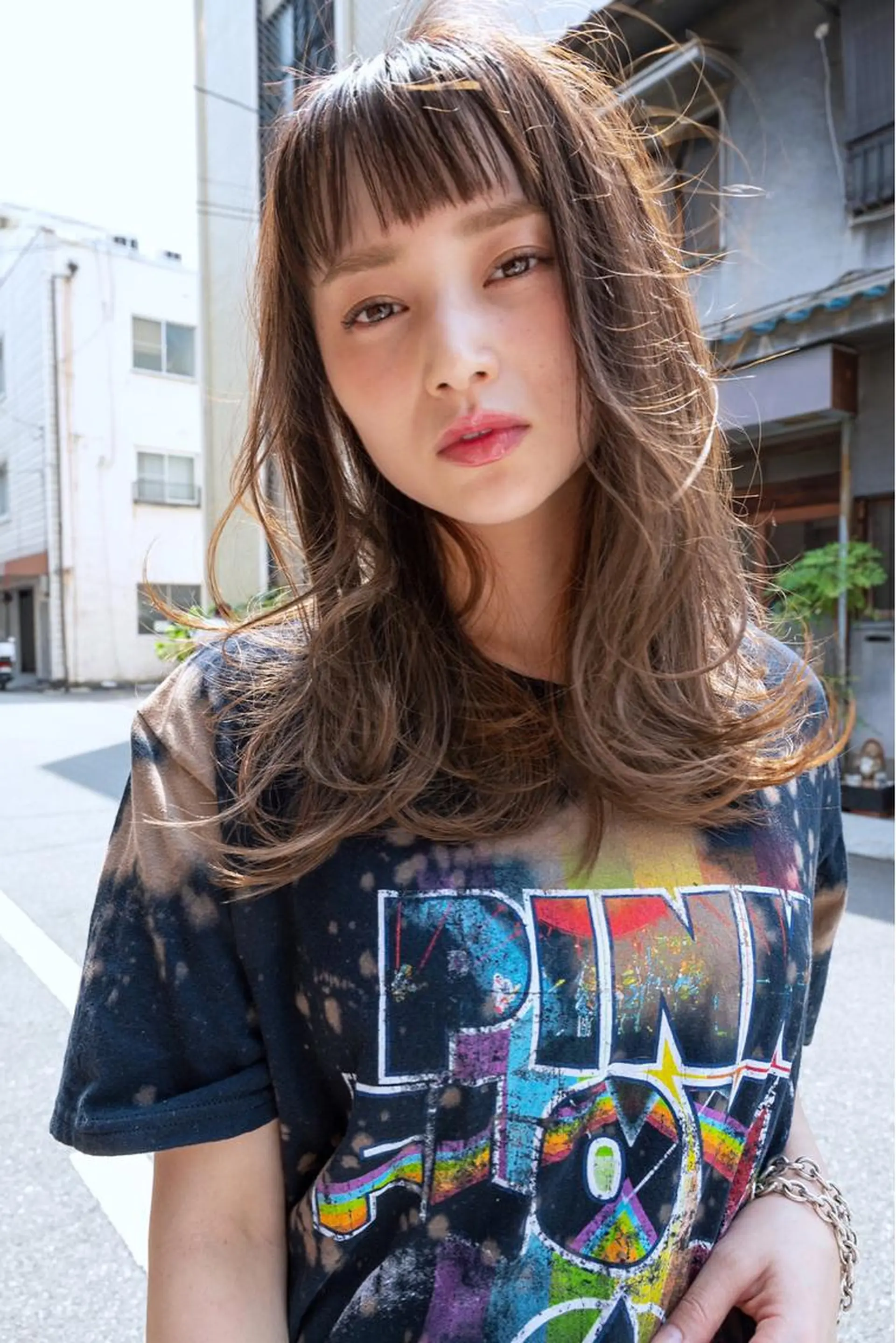 ロング カラー 中田 慶真のヘアスタイル