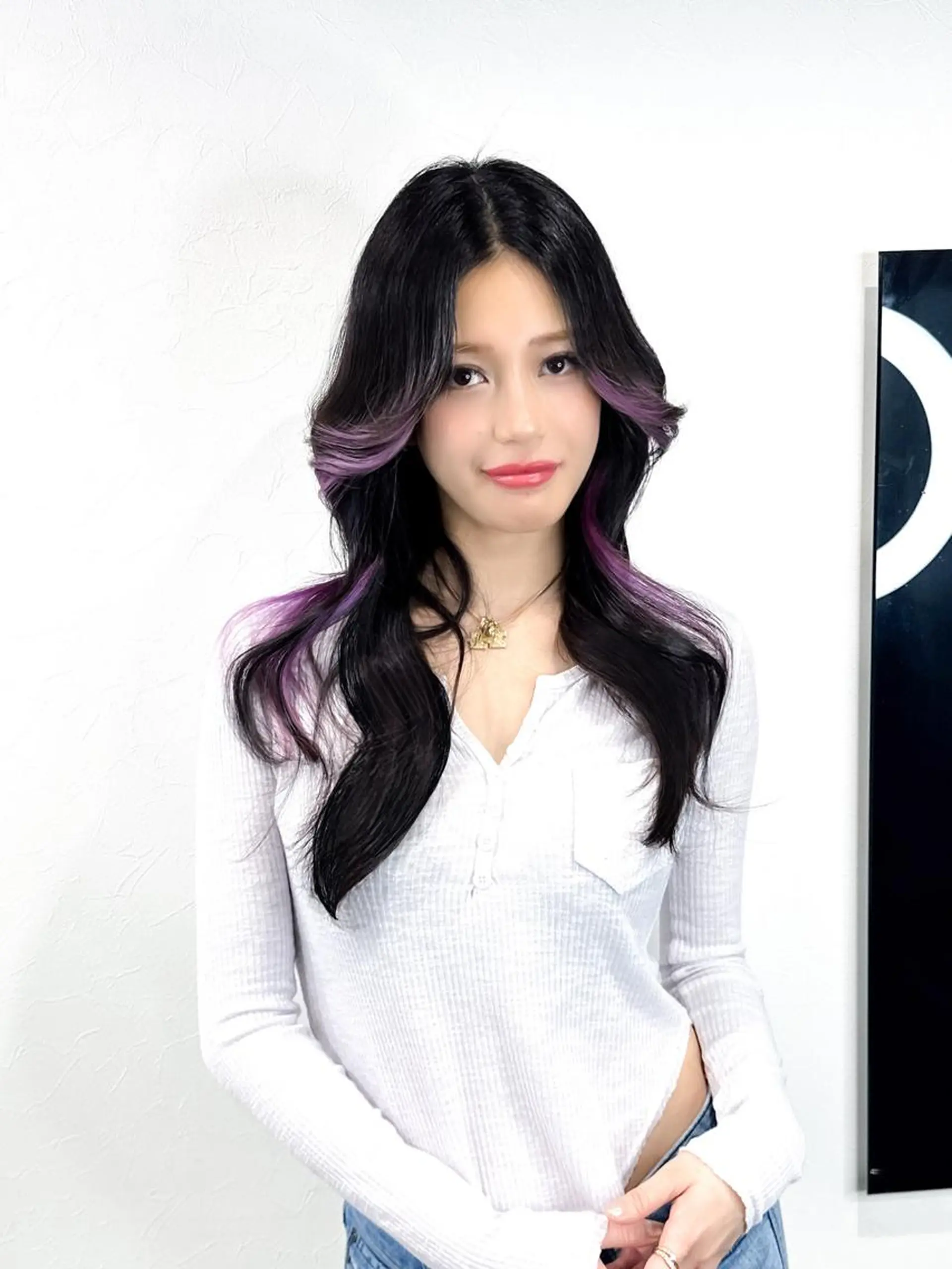 ロング カラー カット ヘアカラー トリートメント 韓国レイヤーカット要 暗透カラー📓吉祥寺のヘアスタイル