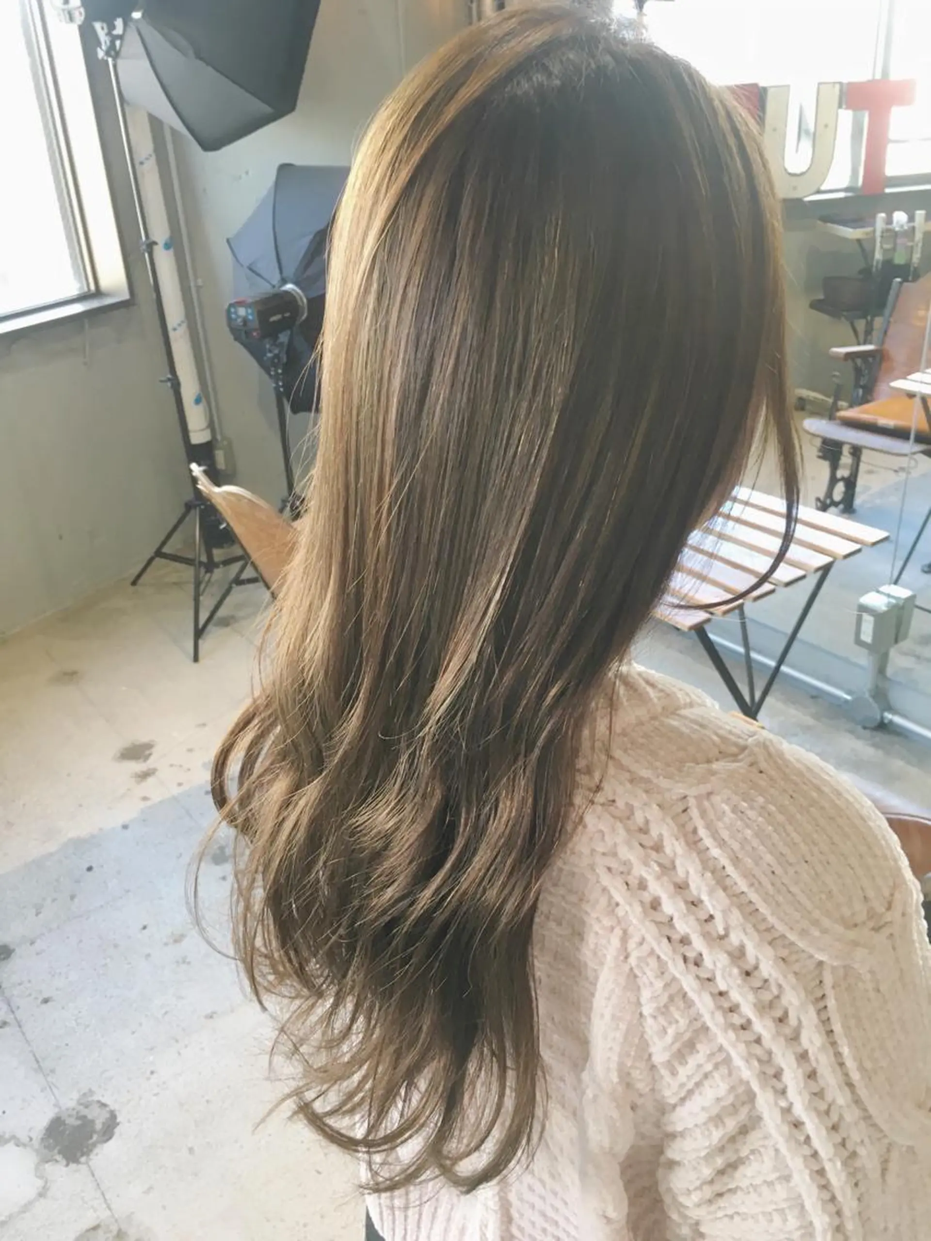 ロング カラー パーマ ブリーチ ブリーチなしカラー 代表 中島貴志のヘアスタイル