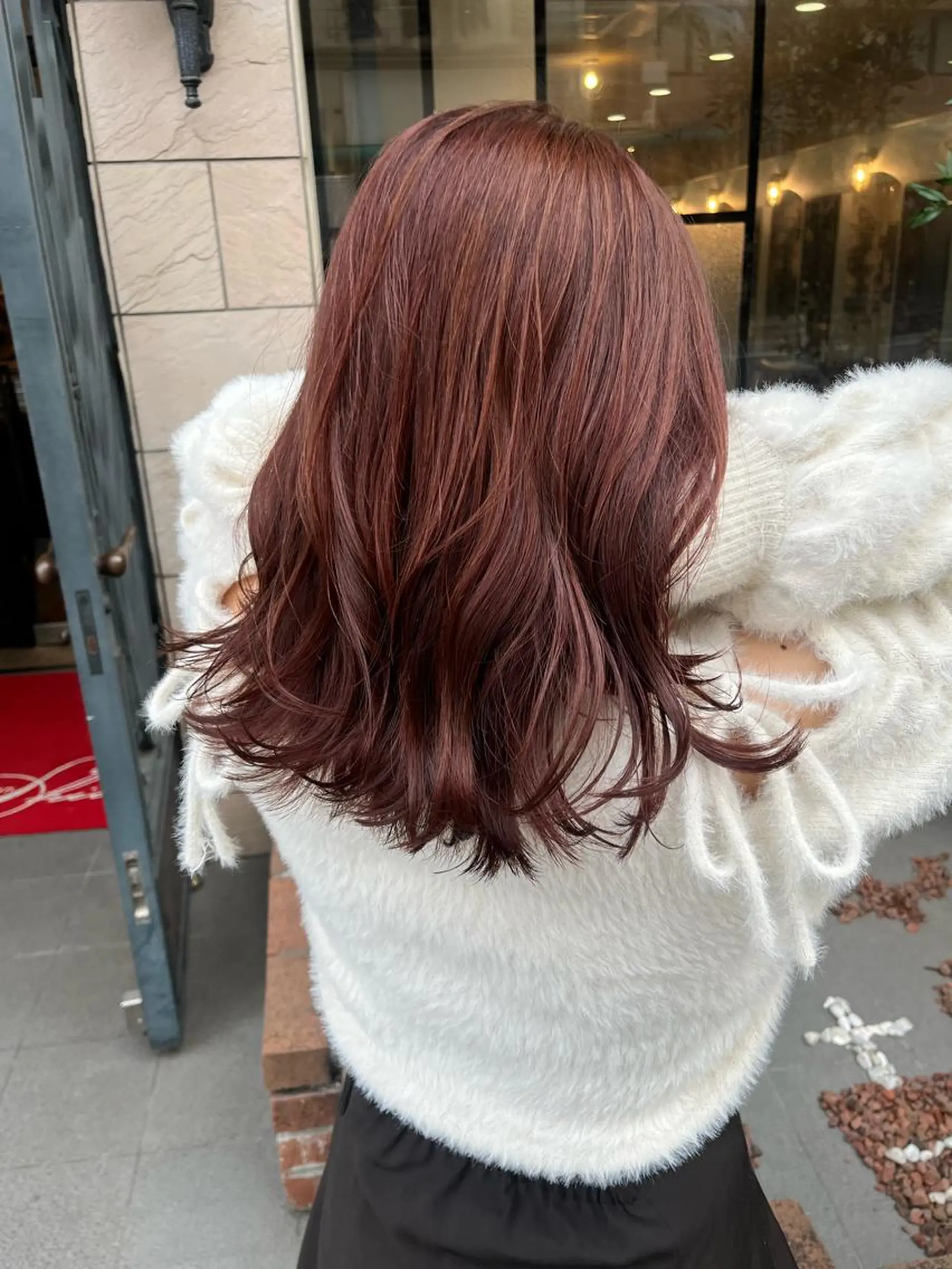 ミディアム カラー ブラウンカラー ショコラブラウン ピンクカラー ヘアカラー トリートメント SHIAN 八王子👼鬼塚さやかのヘアスタイル