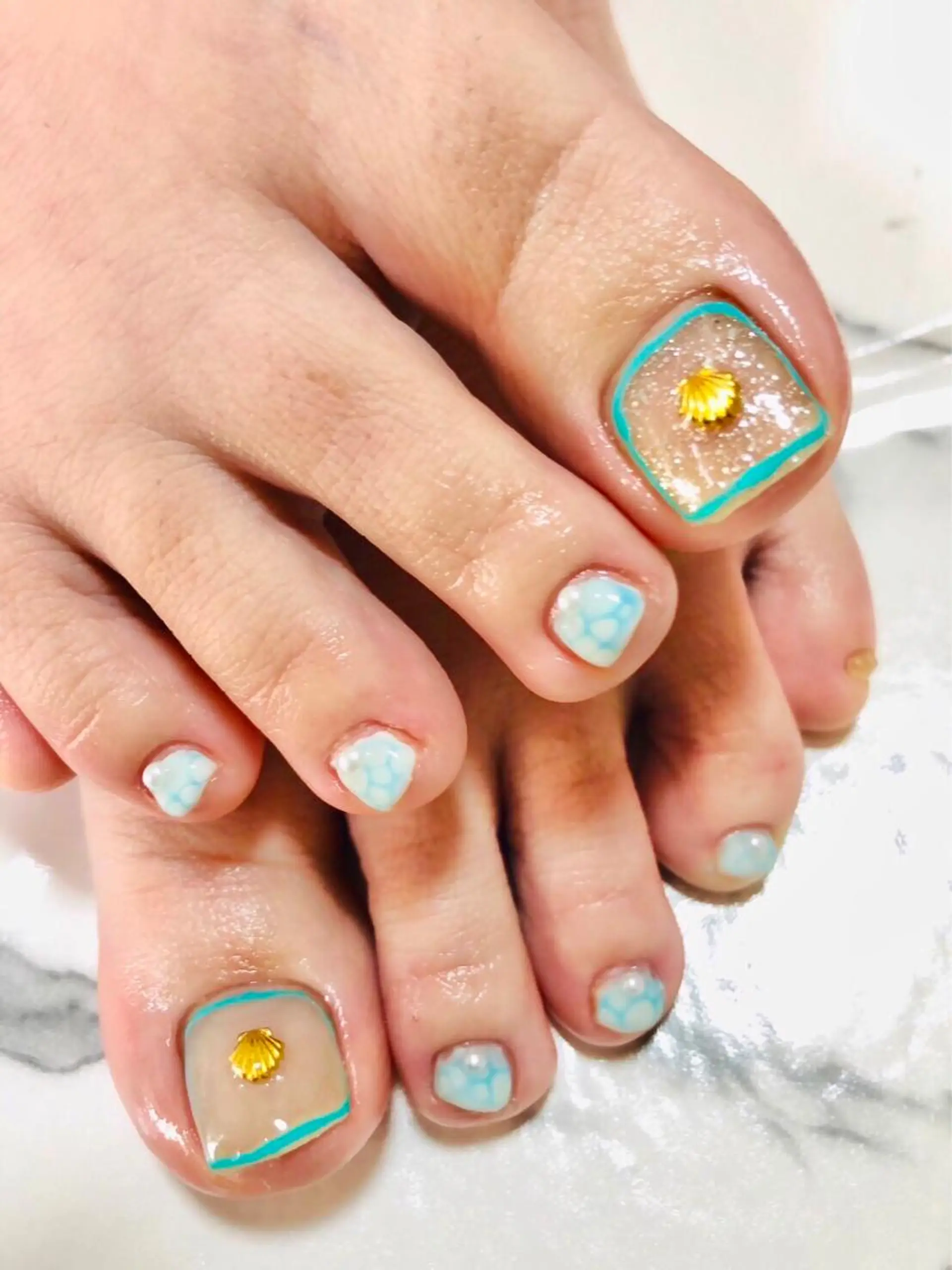 ネイル フットネイル 夏ネイル 完全個室salon k.nailのネイルデザイン