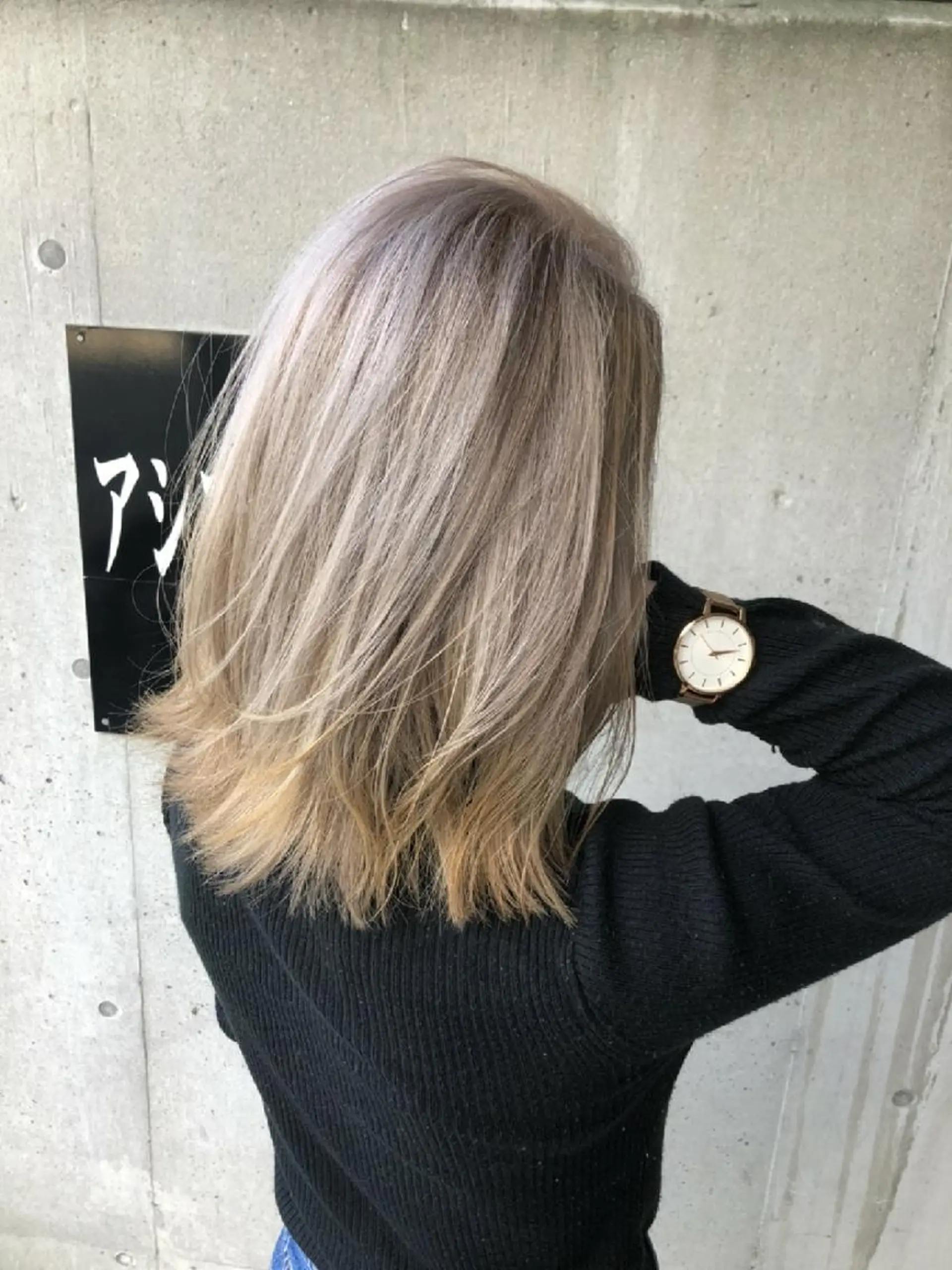 ミディアム カラー バレイヤージュ ブリーチ ダブルカラー ハイライトカラー 外国人風カラー ヘアカラー トリートメント RIENS♡xrea 山本優舞のヘアスタイル