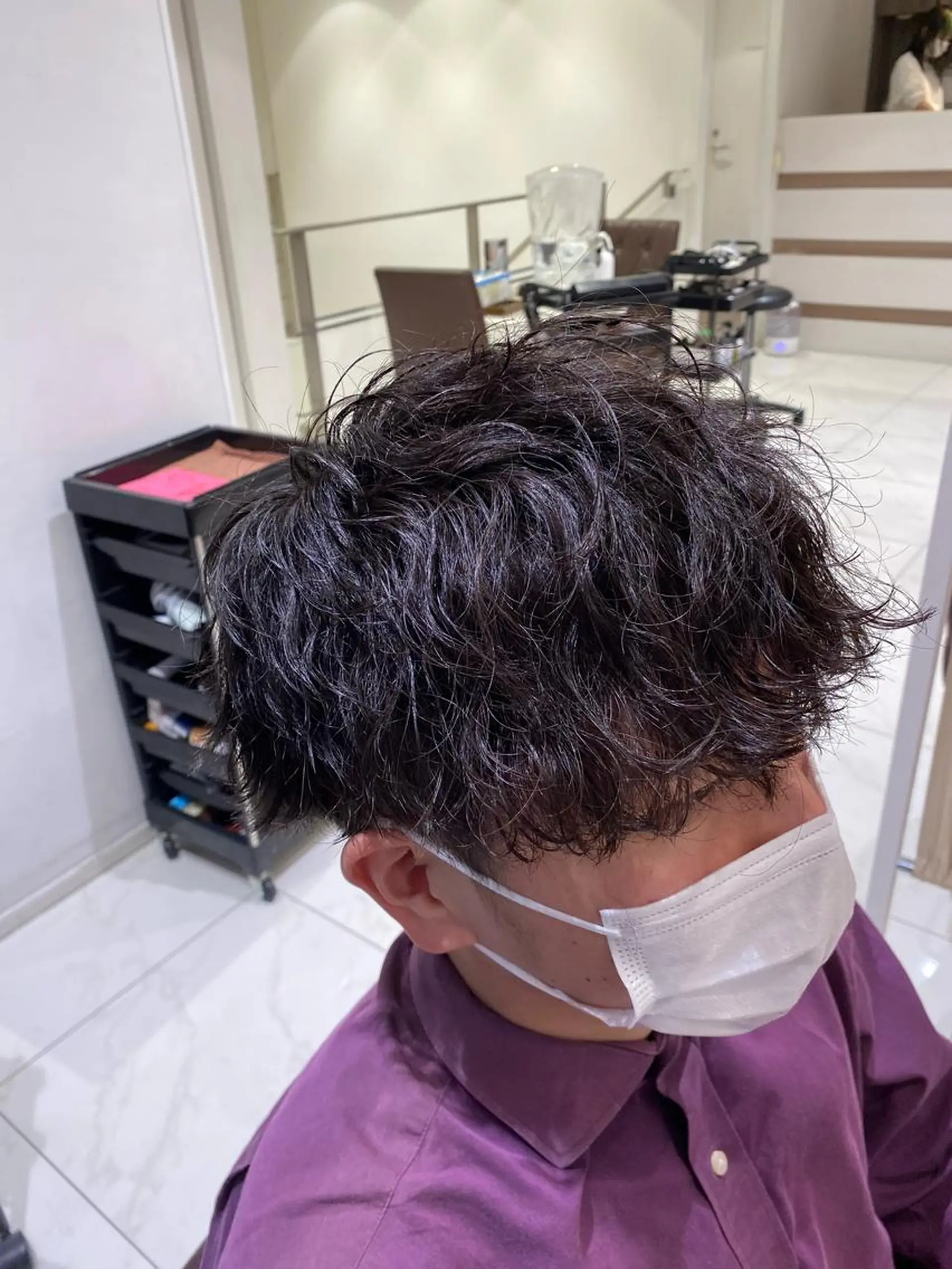パーマ メンズ 佐々木 拓海のヘアスタイル