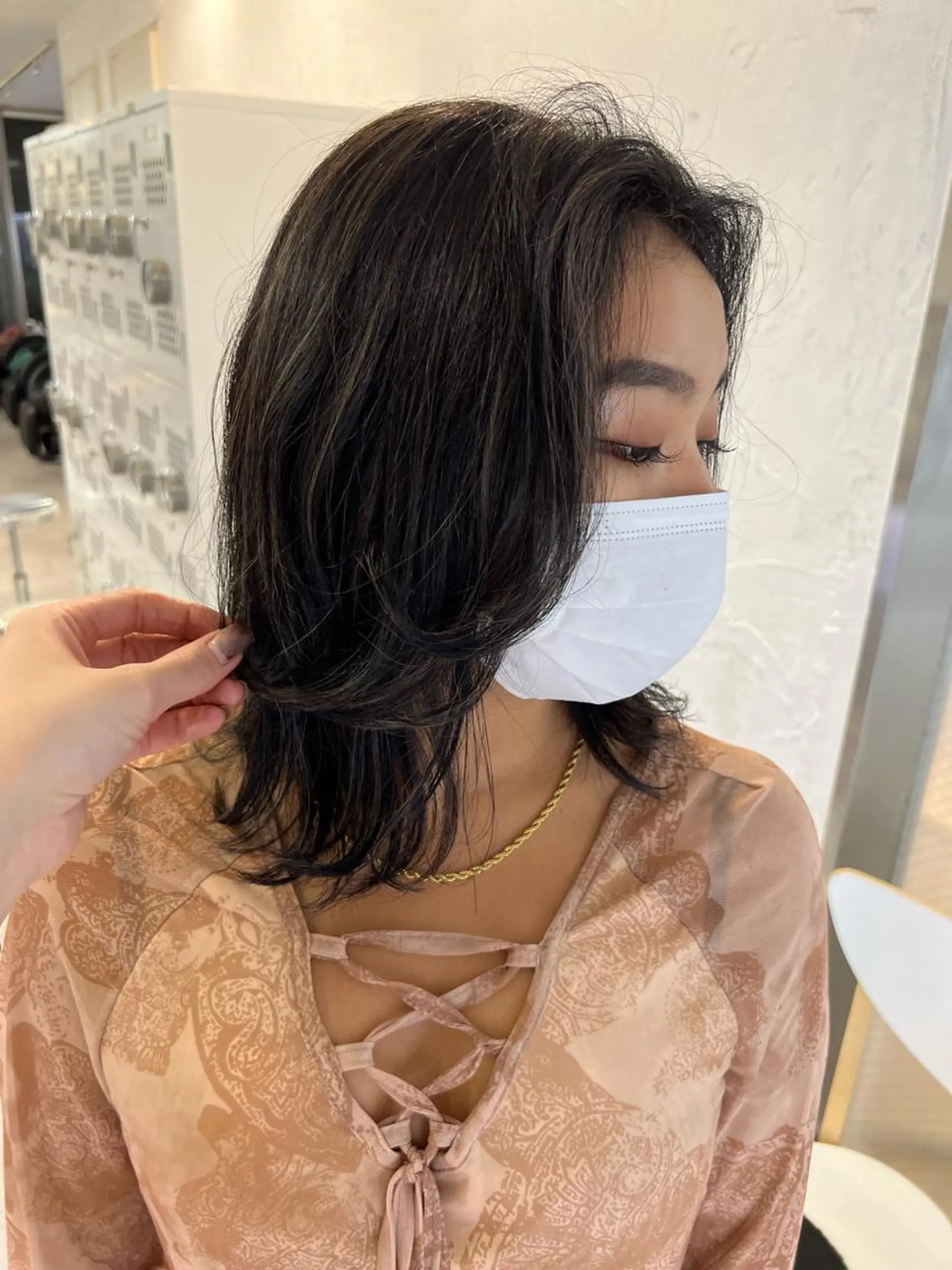 ミディアム カラー パーマ ヘアアレンジ メンズ キッズ ネイル マツエク・マツパ アイブロウ メンズハイライト ベージュカラー ハイライトカラー 眉カラー ハイライト ショートヘア原宿 fifth コシのヘアスタイル