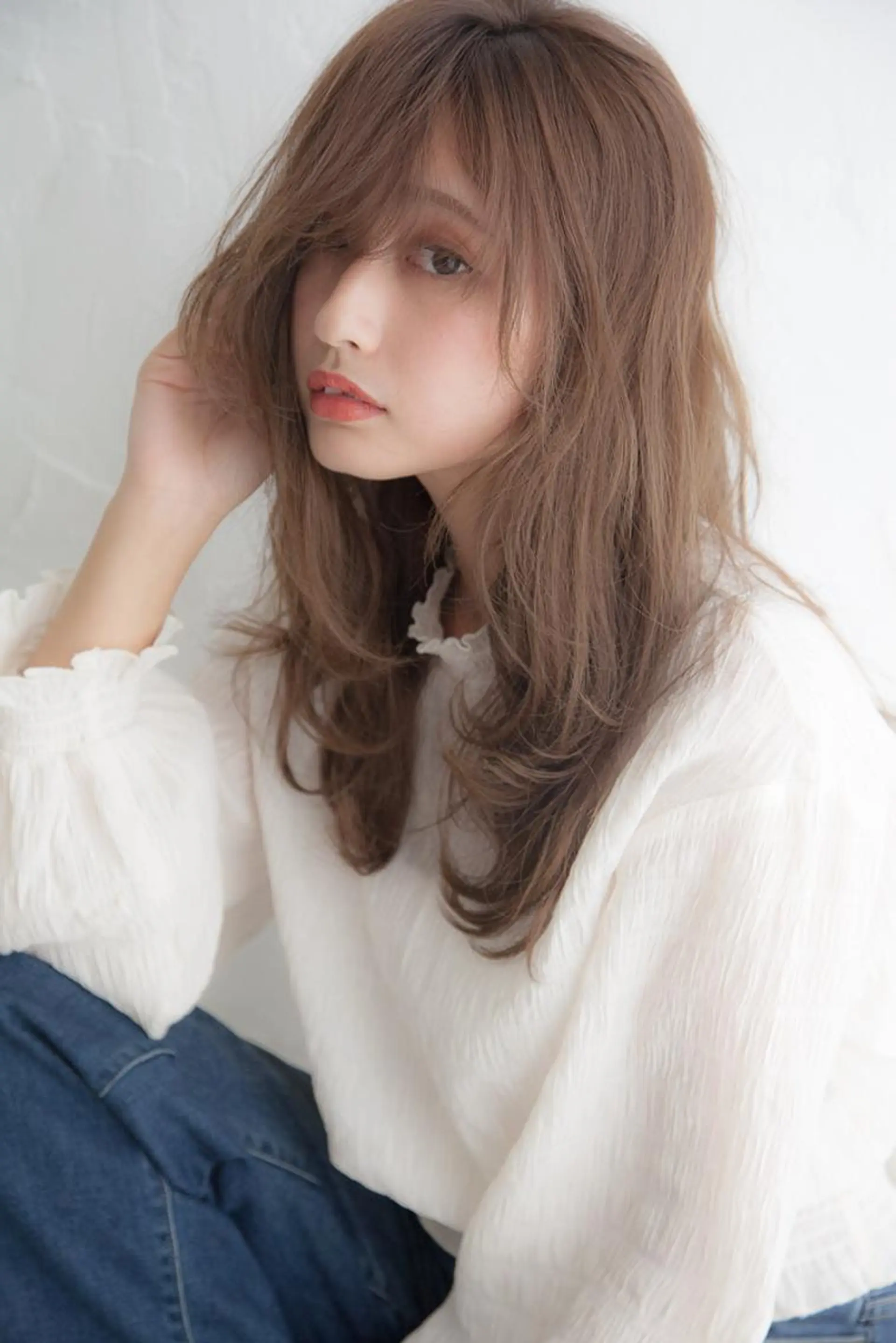 ロング カラー カット ヘアカラー トリートメント 店長/mao/ 前髪/顔周りカットのヘアスタイル