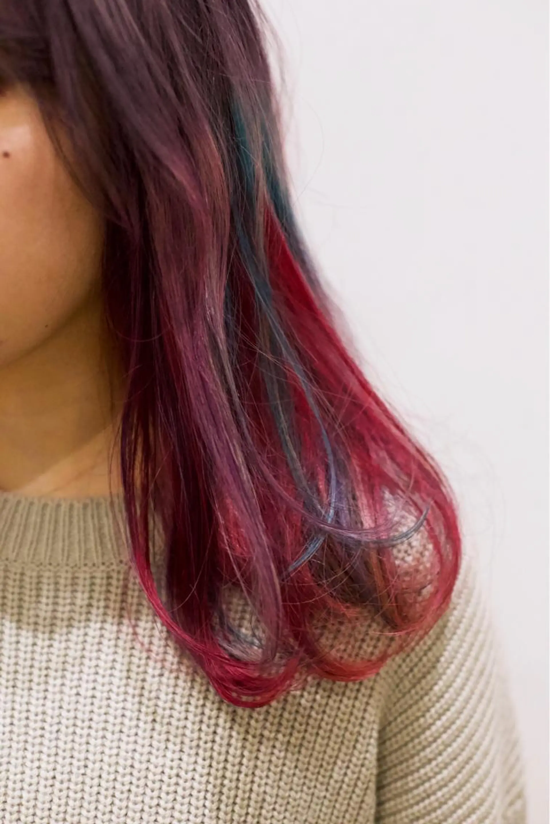 ミディアム ﾊｲﾄｰﾝ/ｶﾗｰ/ 用賀/稲若健太郎のヘアスタイル