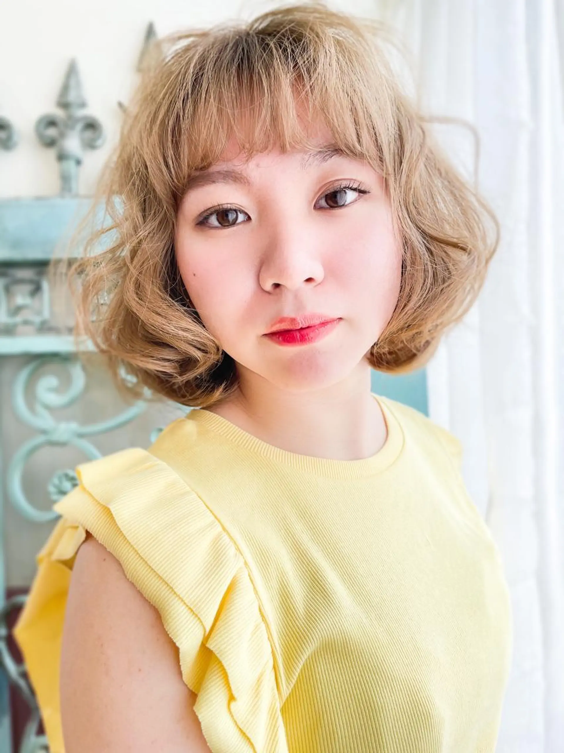 ミディアム カラー パーマ ヘアアレンジ メンズ 表参道Lise おおいしおりのヘアスタイル