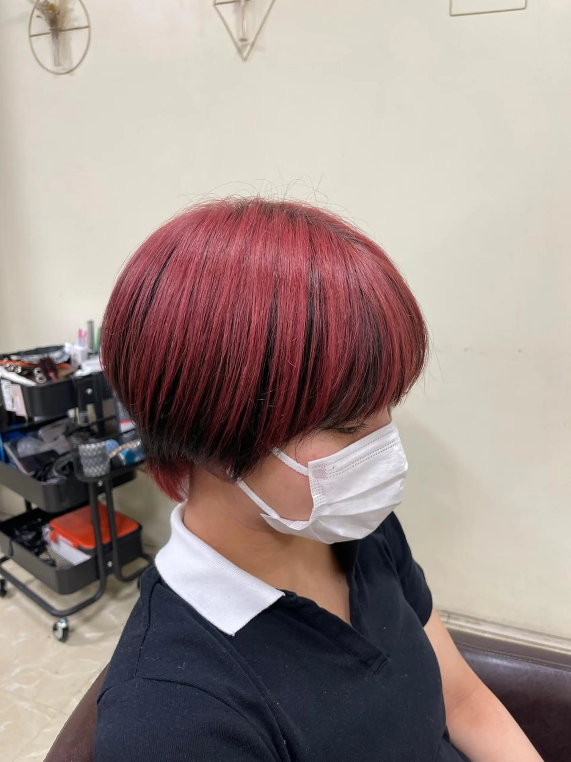 ショート カラー デザインカラー CARE SHINSAIBASHI所属・縮毛・酸性ストレート 特化のヘアスタイル