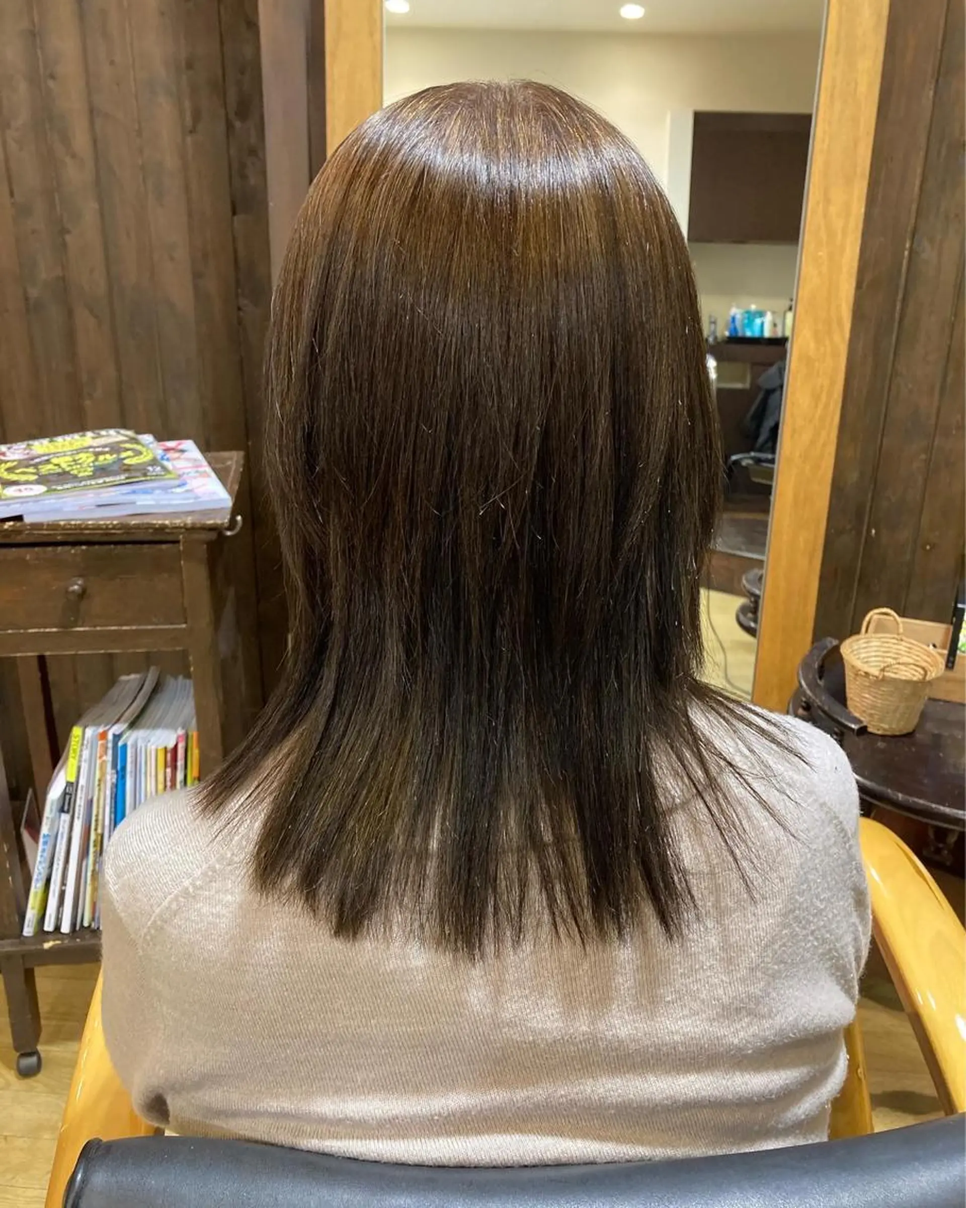 ミディアム 縮毛矯正 カット 縮毛矯正 ルミ エールのヘアスタイル