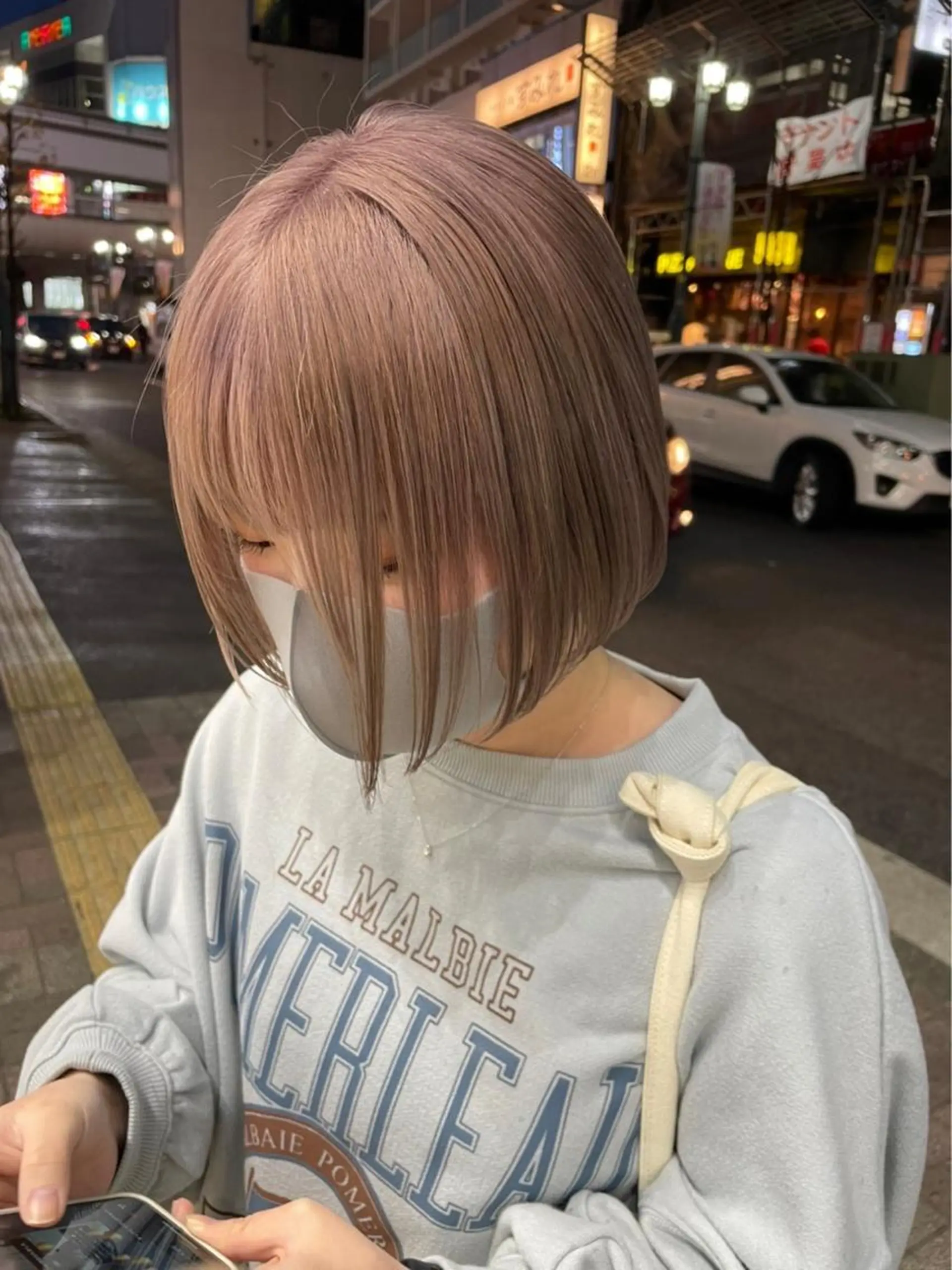 ショート カラー ベージュカラー ダブルカラー ミルクティーベージュ ヘアカラー メンズ/艶髪/カラー サクラ🌸のヘアスタイル