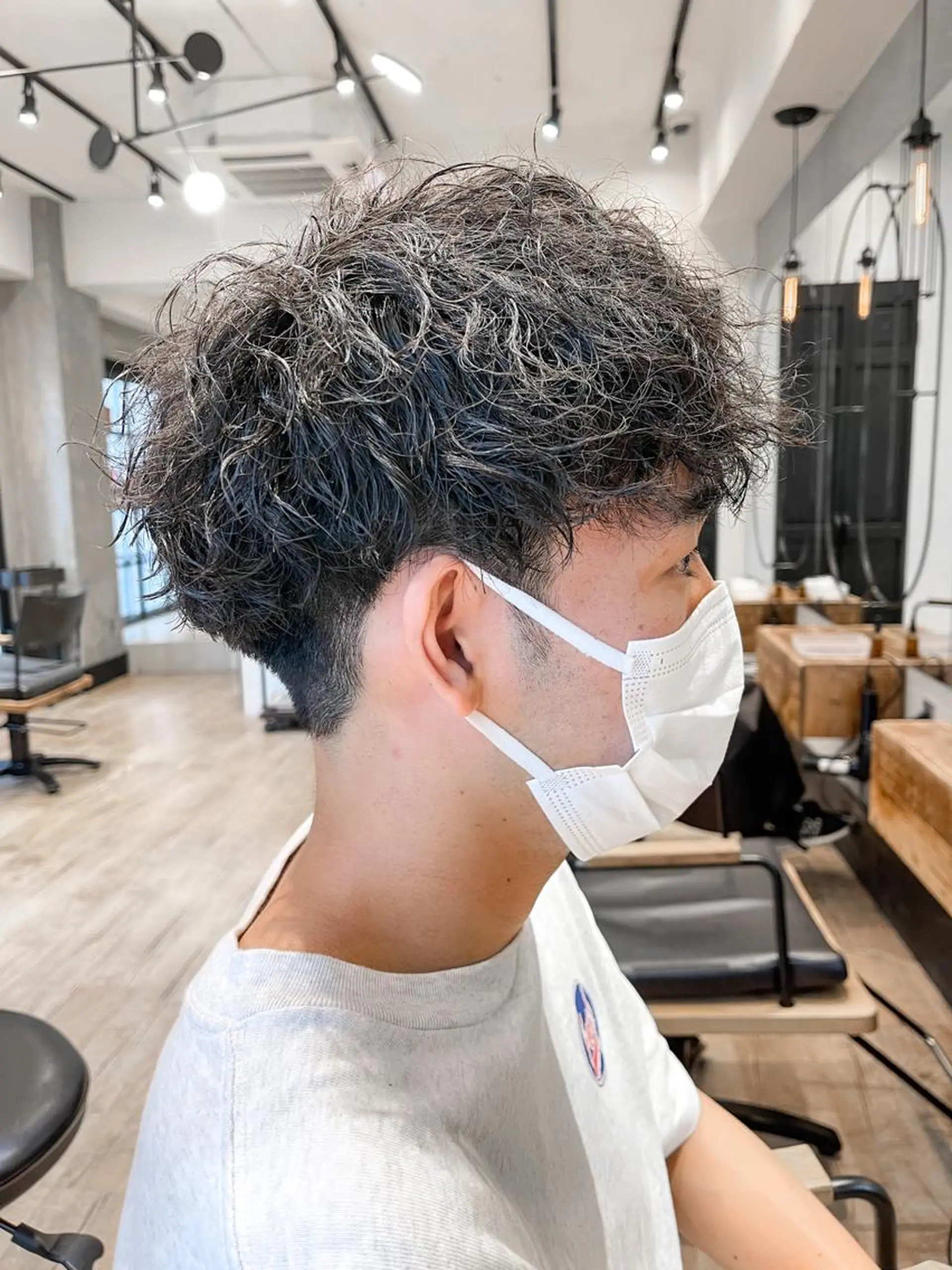 ショート パーマ メンズ メンズパーマ ツイストスパイラルパーマ スパイラルパーマ カット パーマ トリートメント ヘアセット amie高崎所属・高崎メンズパーマ 髪質改善TAKEのヘアスタイル