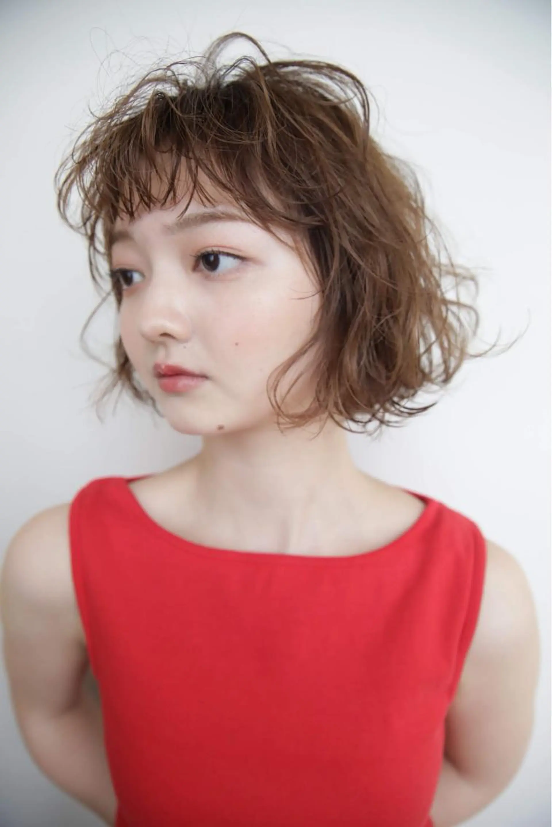 ショート カラー パーマ ショートボブ💗 ヤマネシオリのヘアスタイル
