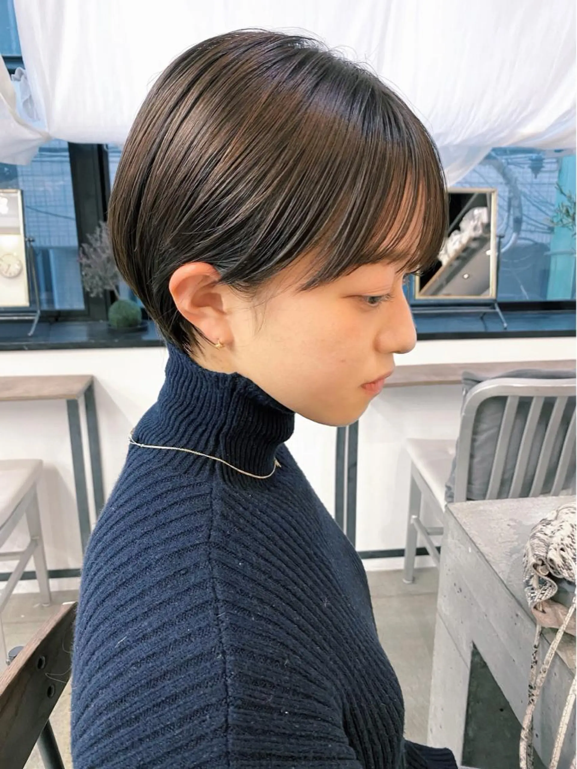 ショート カラー カット ヘアカラー トリートメント IVORY.所属・🟩白髪ぼかし/ボブ /ショートヘア/大司のヘアスタイル