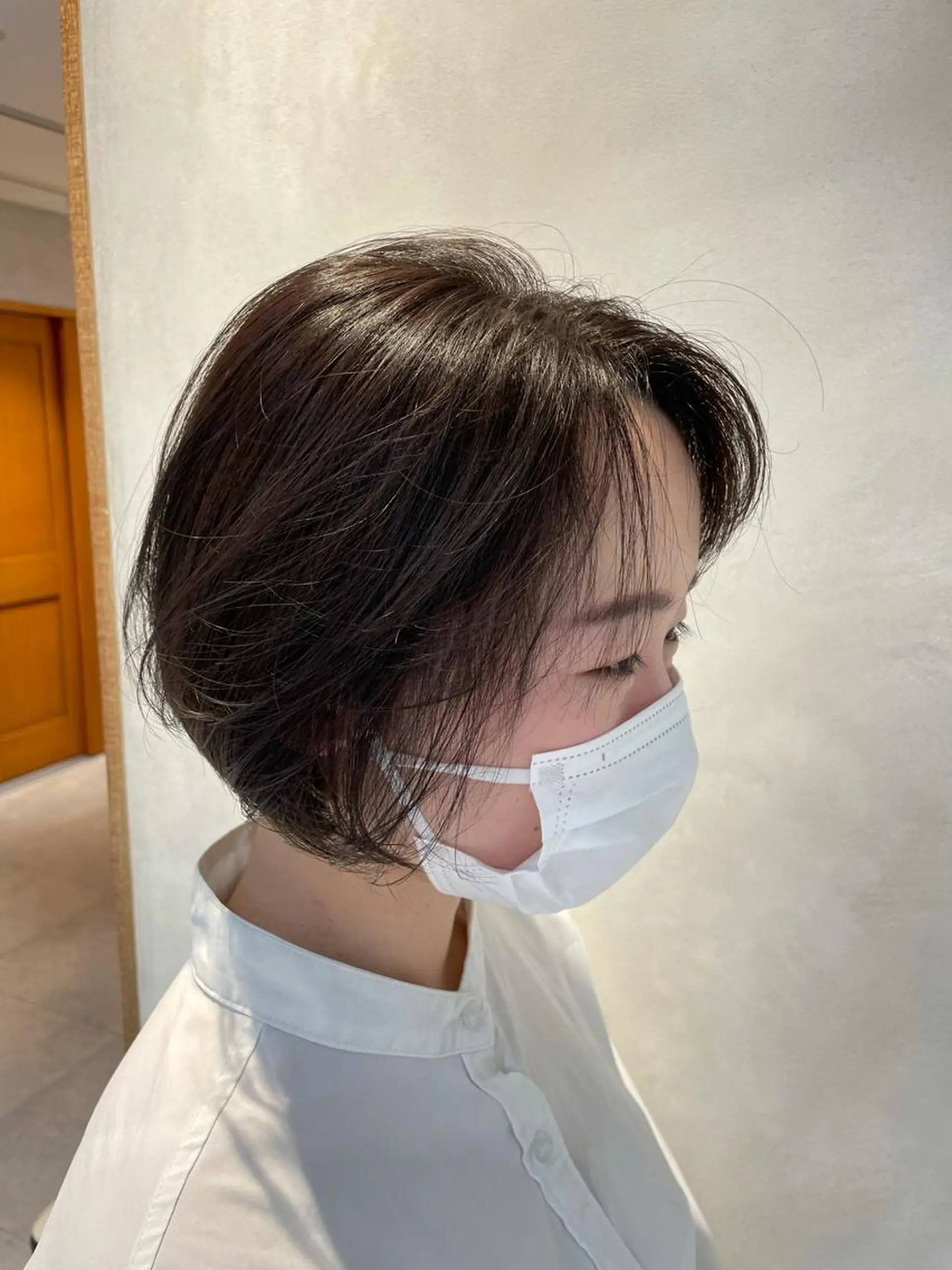 ショート カラー ショートボブ 透明感カラー ボブ 顔周りカット ショートヘア 若林 良のヘアスタイル