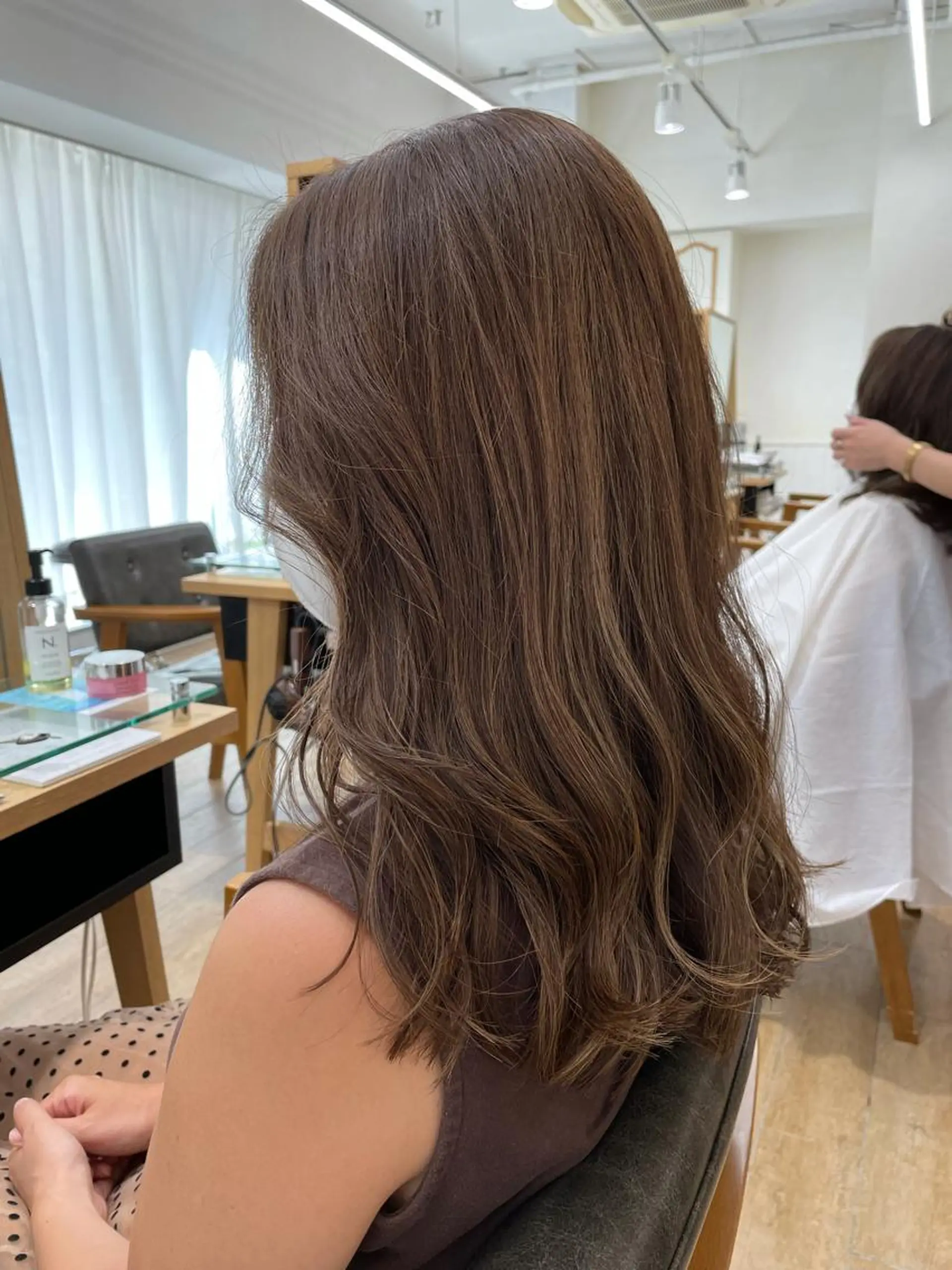 セミロング カラー 🤎ベージュカラー 🐶メンズパーマのヘアスタイル