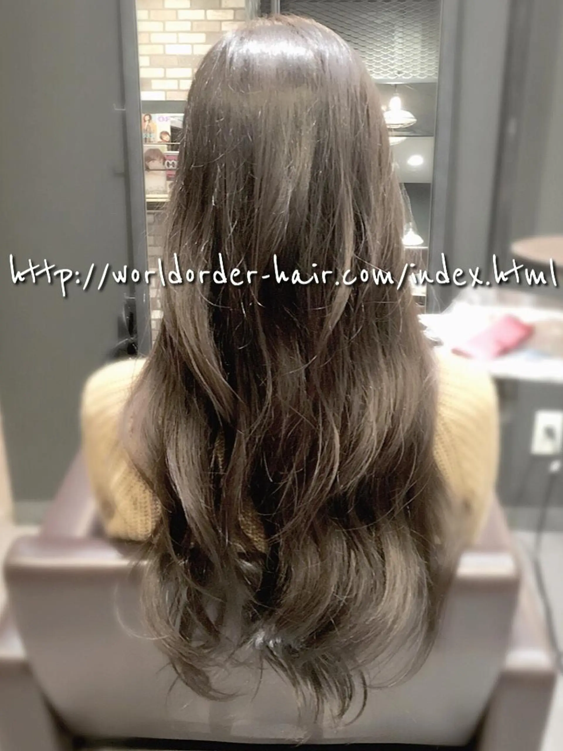 ロング カラー ブリーチ ブルーカラー ブルージュ デザインカラー グラデーションカラー カット パーマ modern made モダンメイド所属・イメチェン☆丁寧接客 田中 優貴のヘアスタイル