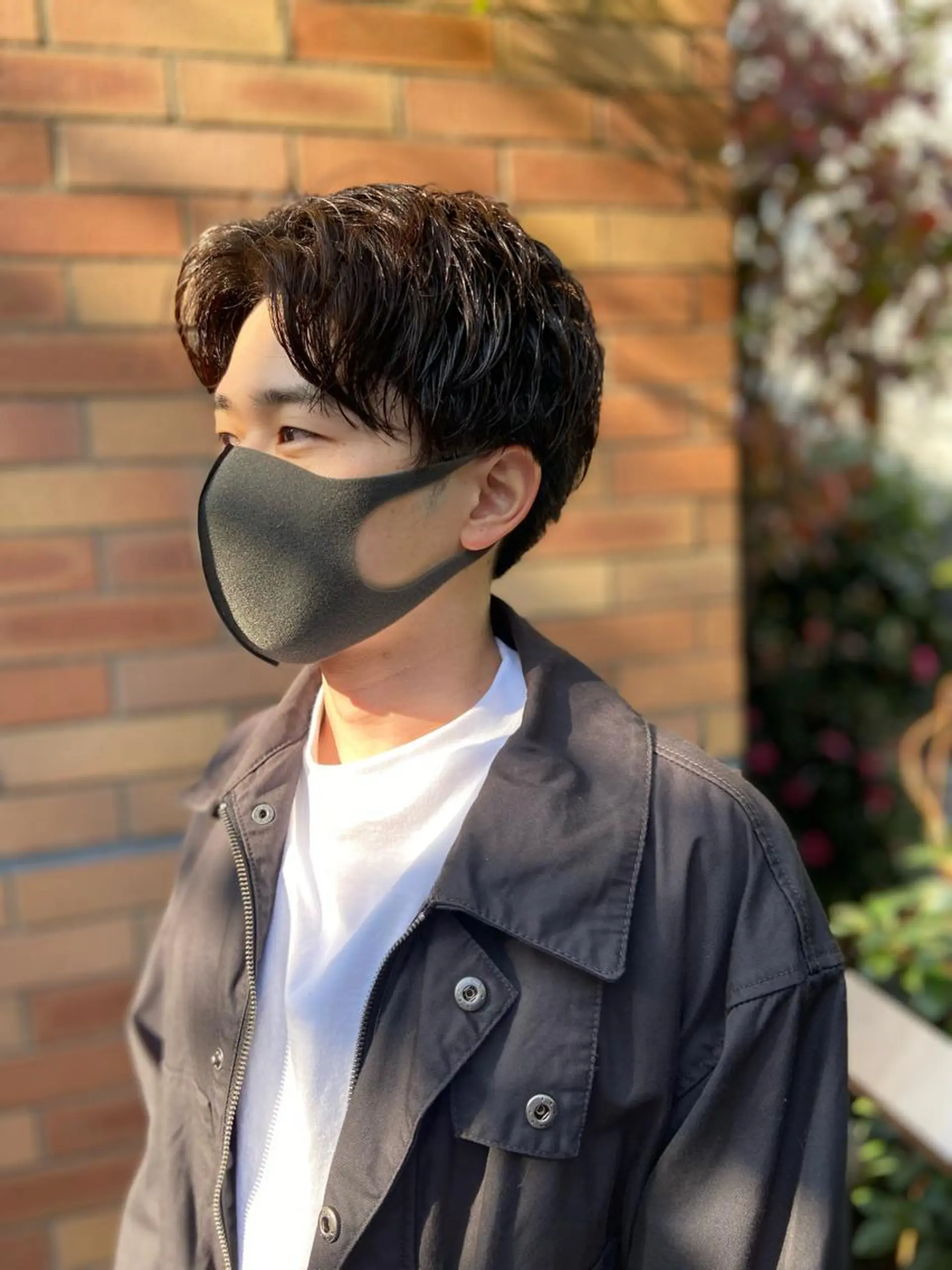 ショート カラー パーマ ヘアアレンジ メンズ センターパート カット CHIC share salon所属・ちこ .のヘアスタイル