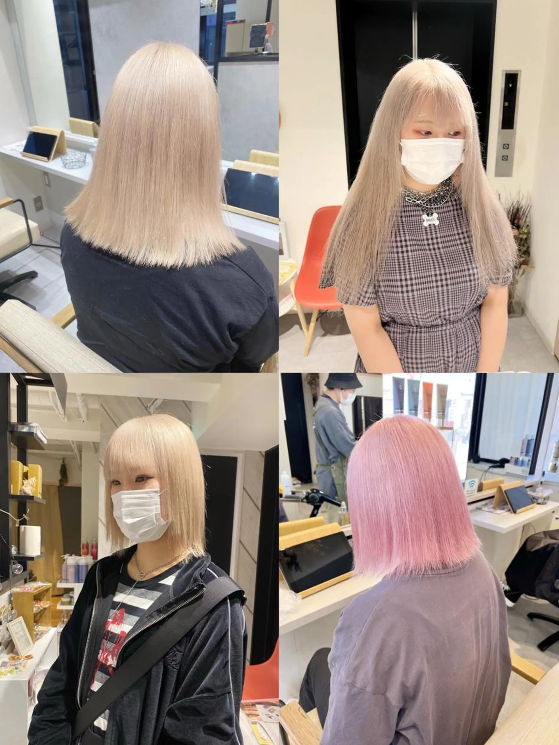 セミロング ヘアカラー 天王寺ハイトーン rinkaのヘアスタイル