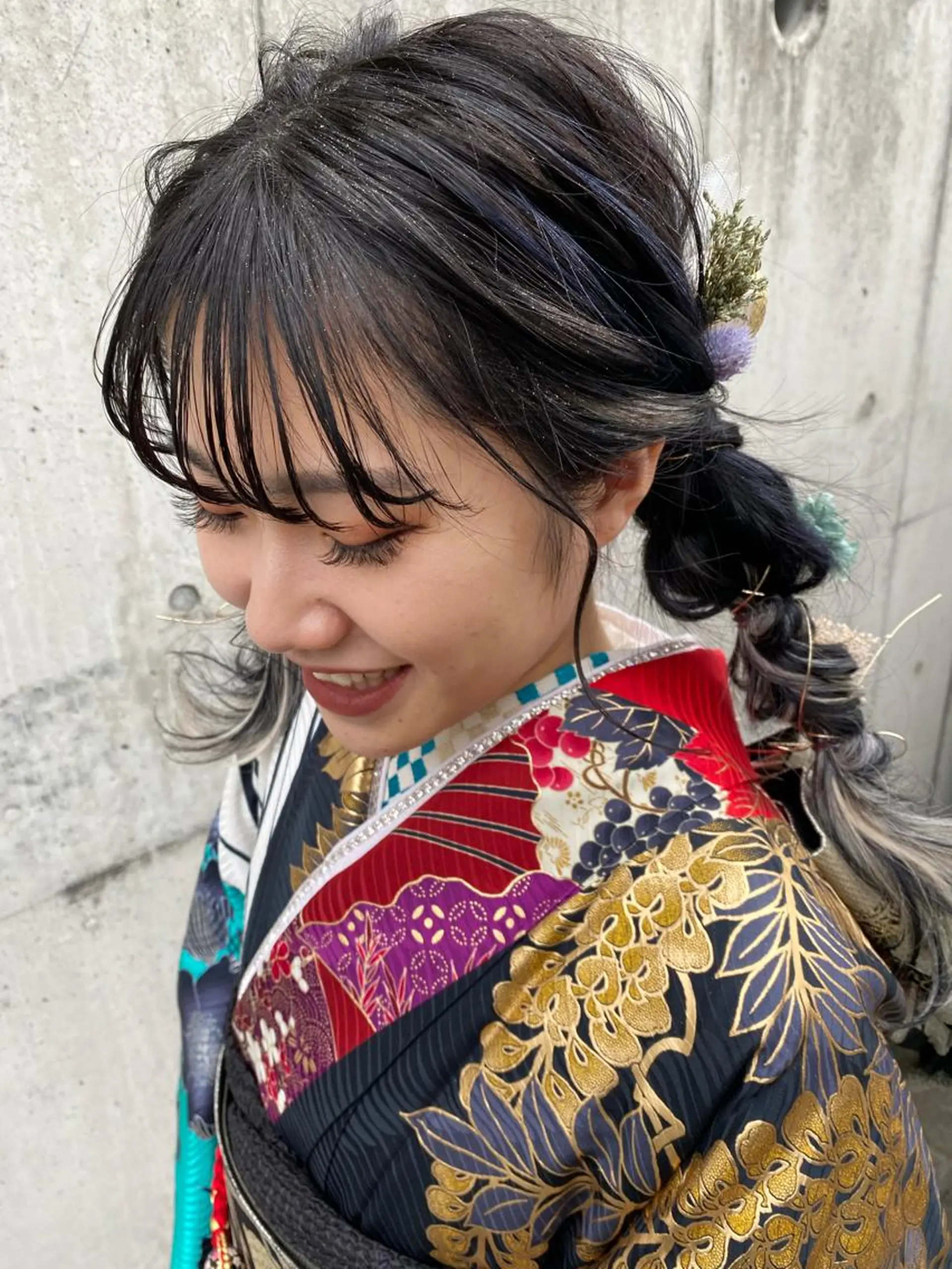 ミディアム カラー ヘアアレンジ ネイル マツエク・マツパ アイブロウ 卒業式のヘアスタイル 卒業式 🩰nanaka 🩰のヘアスタイル