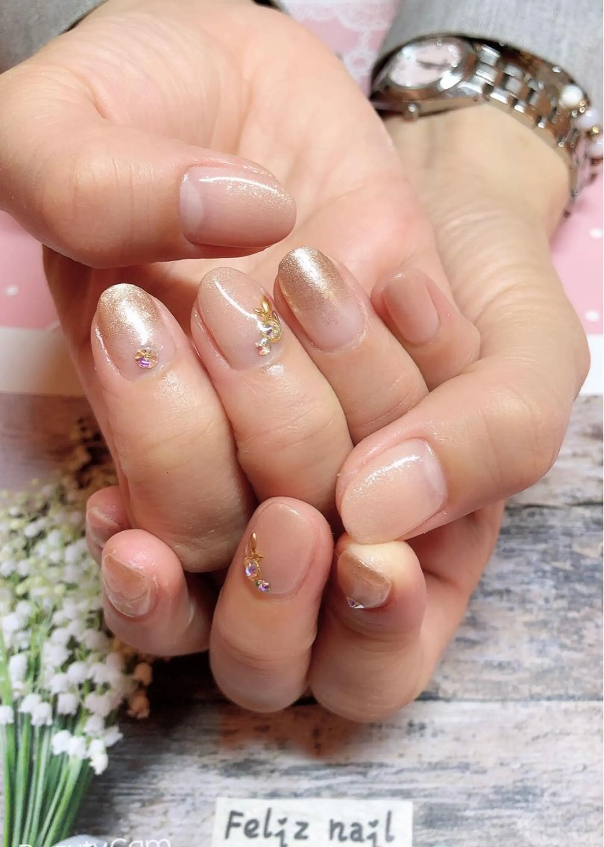 ネイル ジェルネイル グラデーション オフィスネイル パラジェル ピンク ハンドネイル ユキカ （ネイリスト）のネイルデザイン