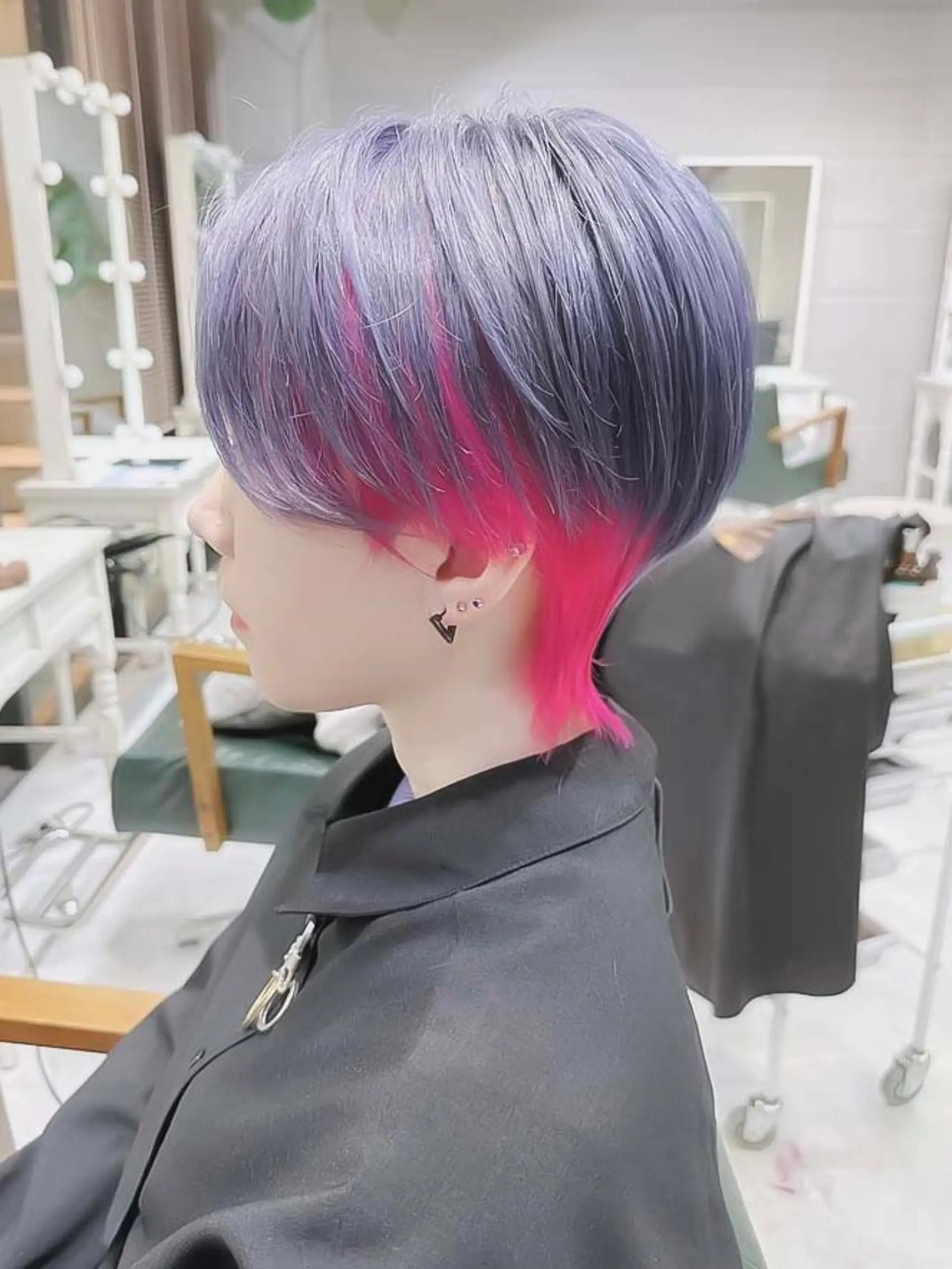 メンズ カラー メンズブリーチ メンズハイトーン メンズインナーカラー メンズウルフカット ブリーチ DAYS Men’sのヘアスタイル