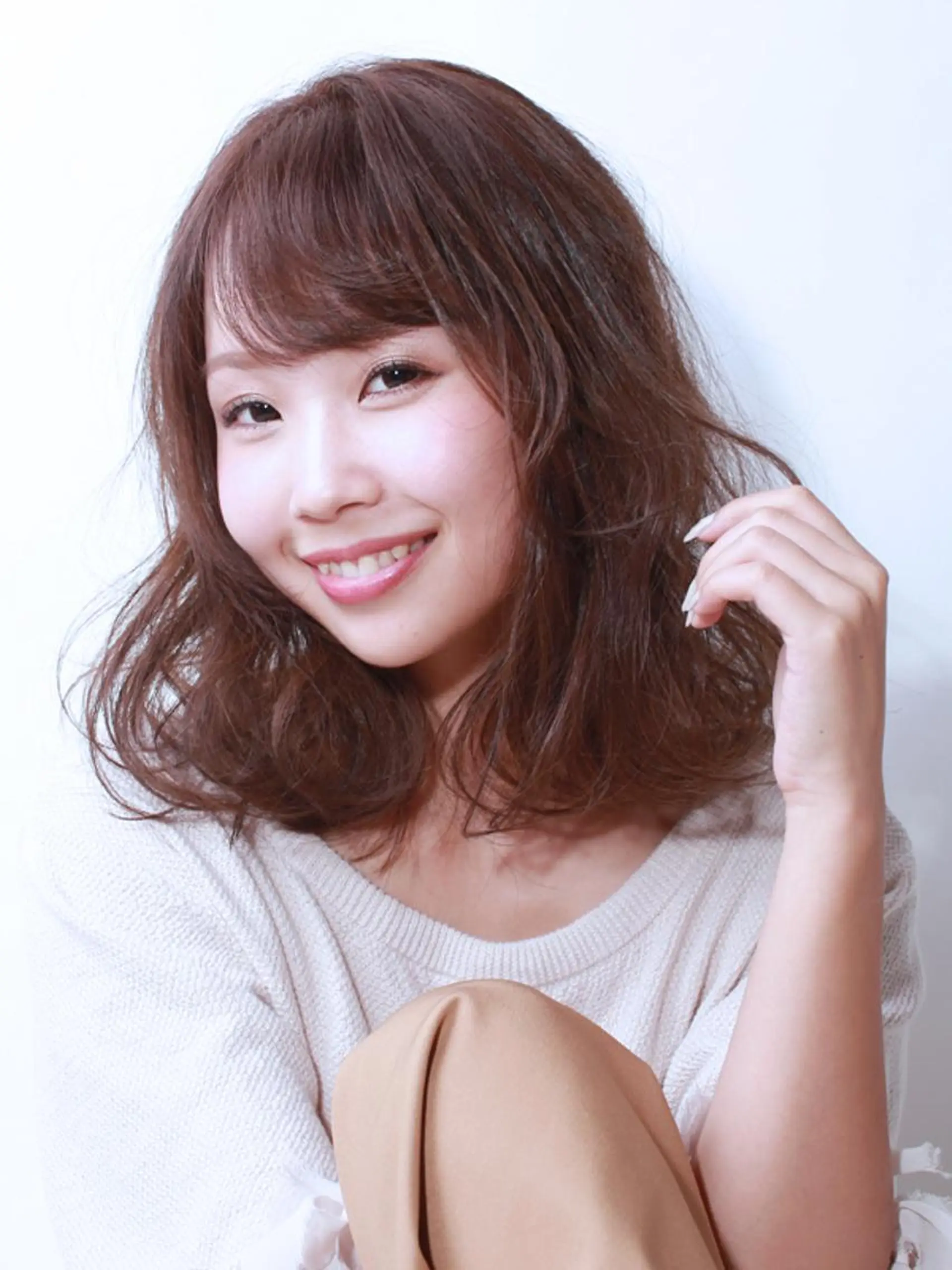 セミロング カラー ブラウンカラー ショコラブラウン 髪質改善/練馬/ ASUKAのヘアスタイル