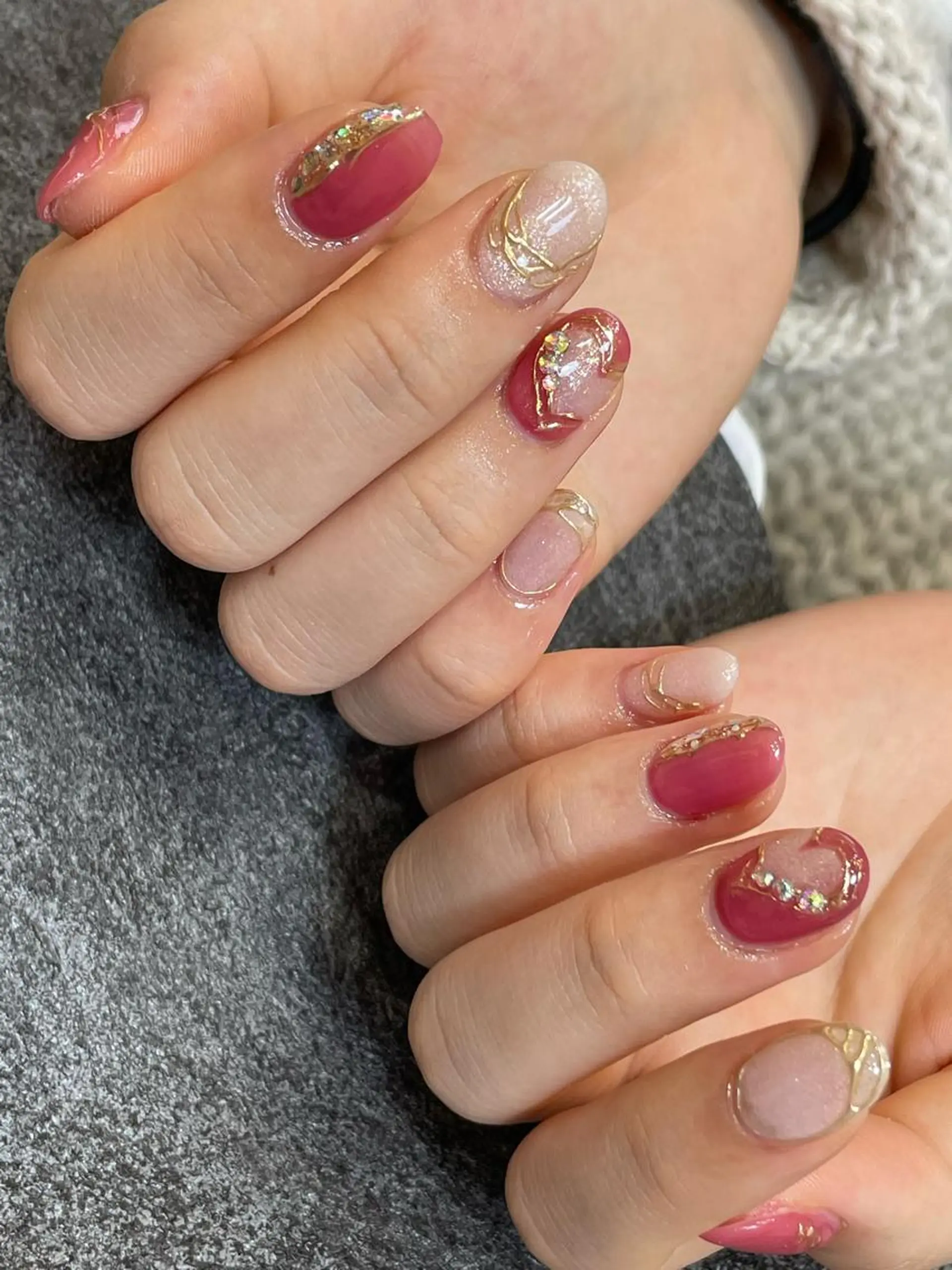 ネイル ハート ハンドネイル maison de charme Beauté所属・Beaute IORIのネイルデザイン