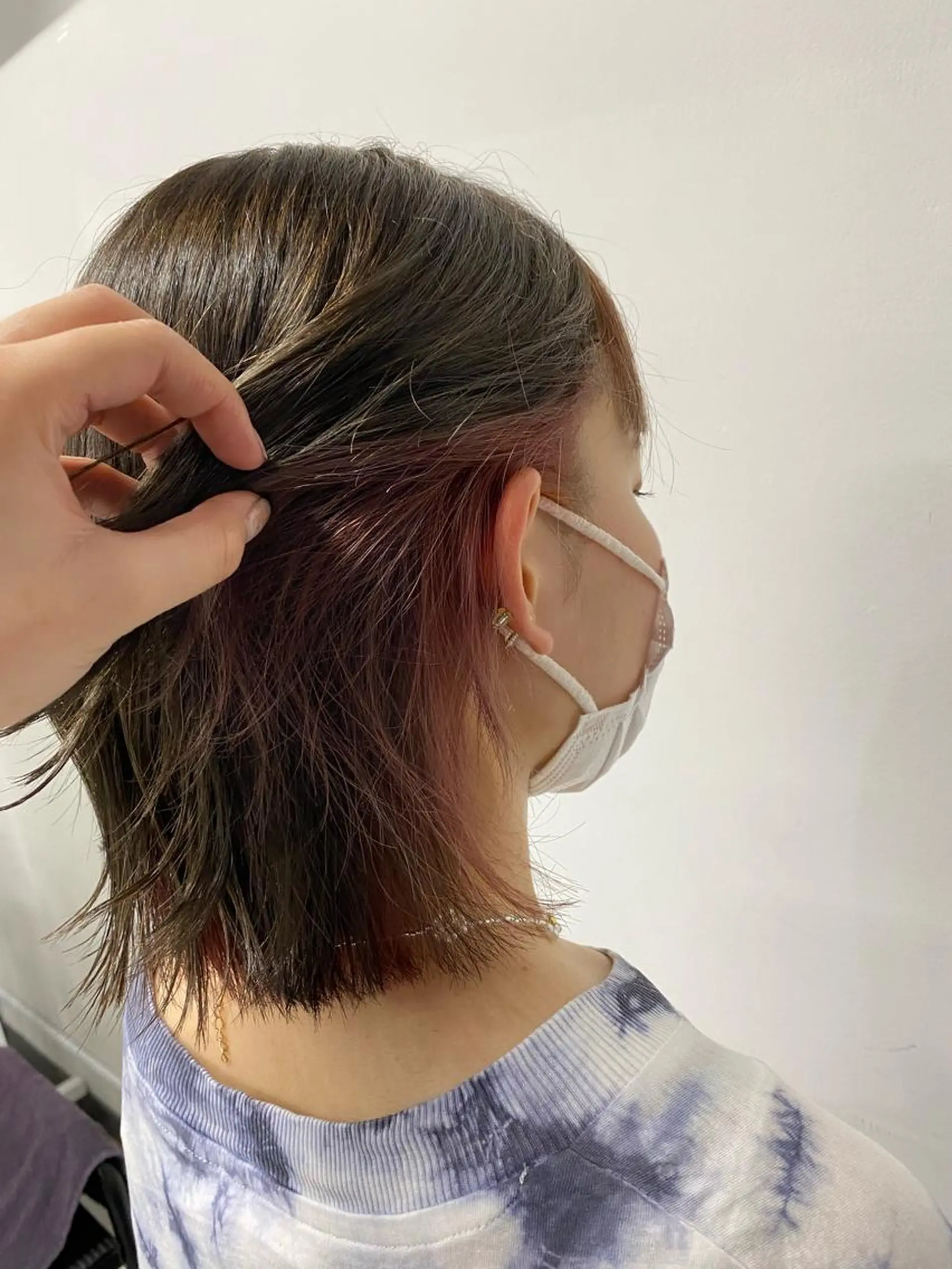 ミディアム カラー ヘアアレンジ ブリーチ デザインカラー インナーカラー ピンクカラー 髪質改善 TRUNAIL&EYE所属・TRU Shino🦋のマツエク・マツパデザイン