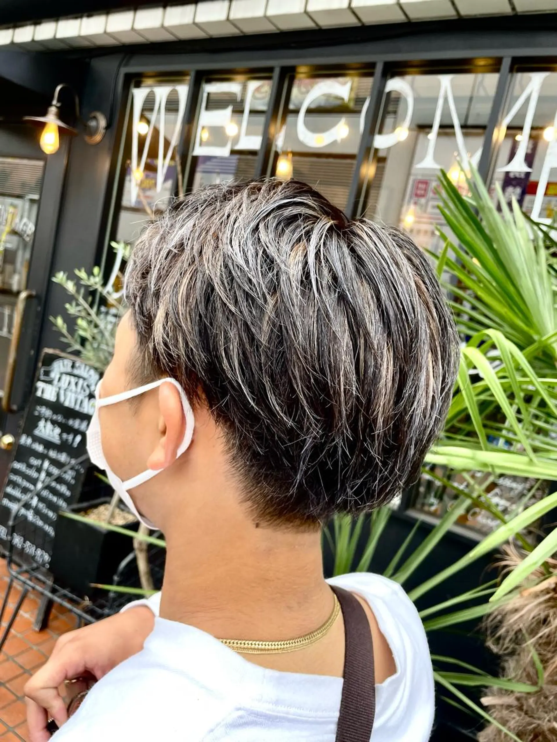 メンズ メンズハイライト familiar BOND所属・雨宮花果/国立 透明感カラーのヘアスタイル