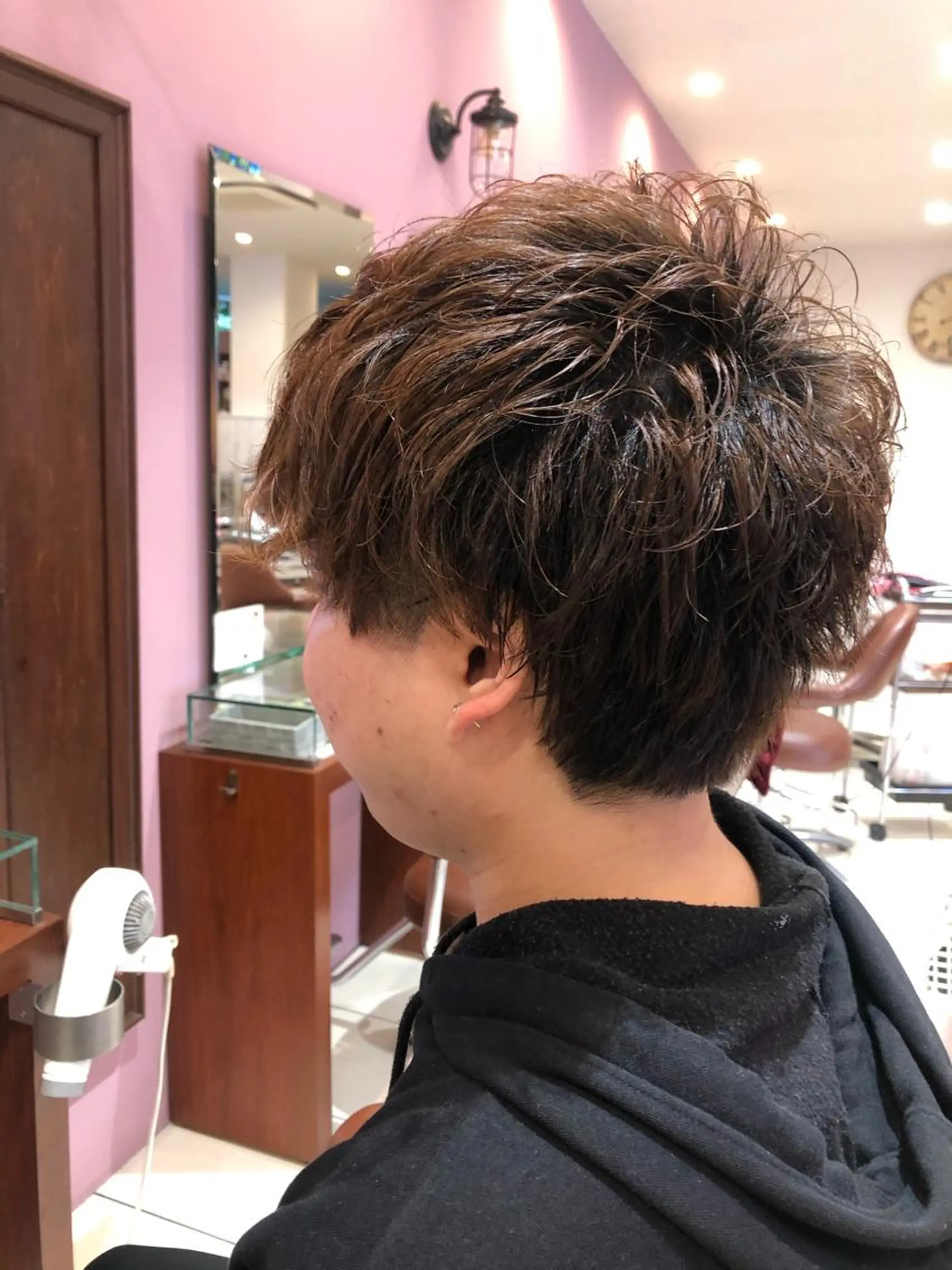 ショート パーマ メンズ メンズパーマ 大阪長居🌱野見山 卓也のヘアスタイル