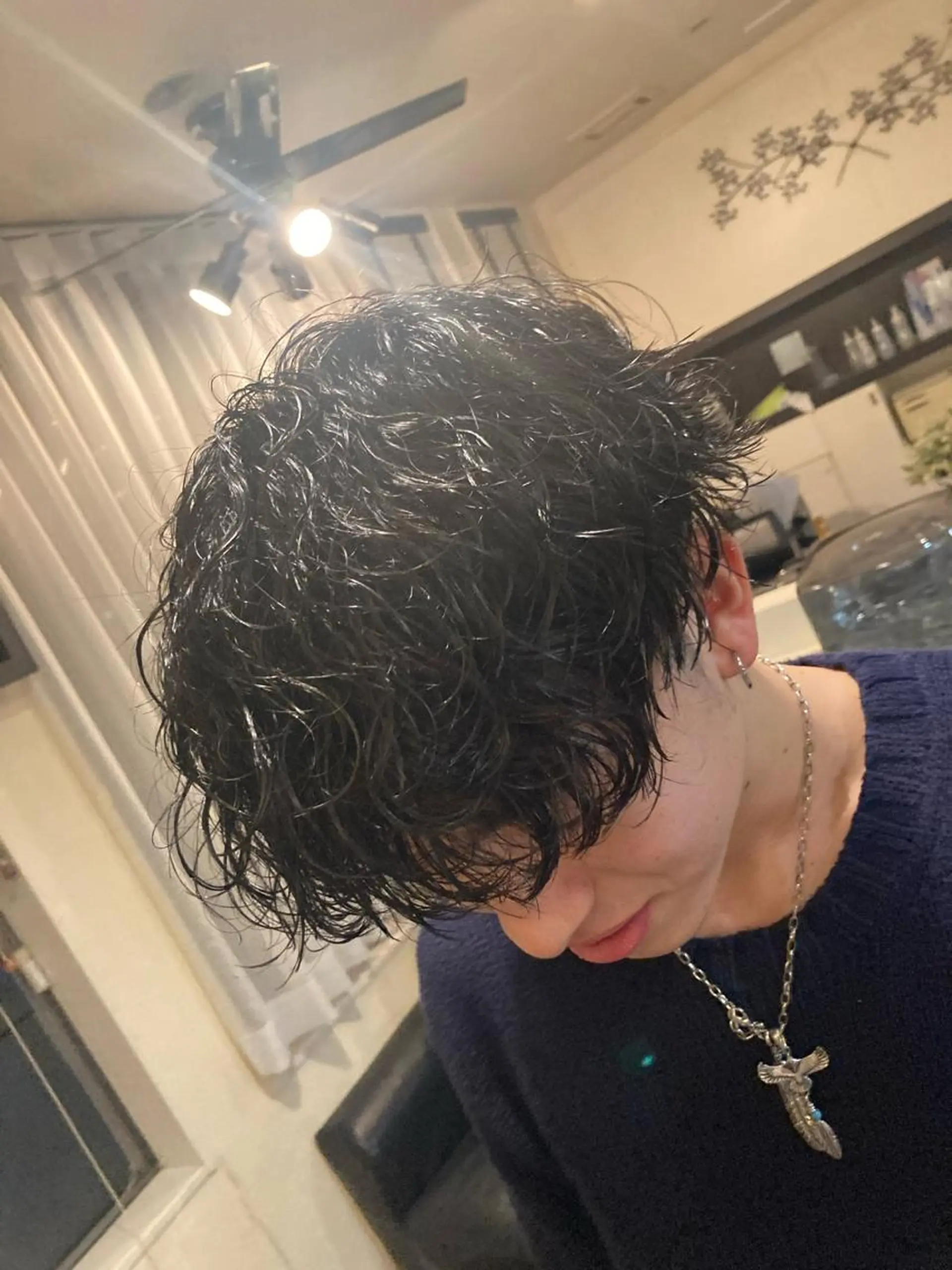 ミディアム パーマ メンズ マッシュ 波巻きパーマ パーマが得意な【最高 悠斗】のヘアスタイル