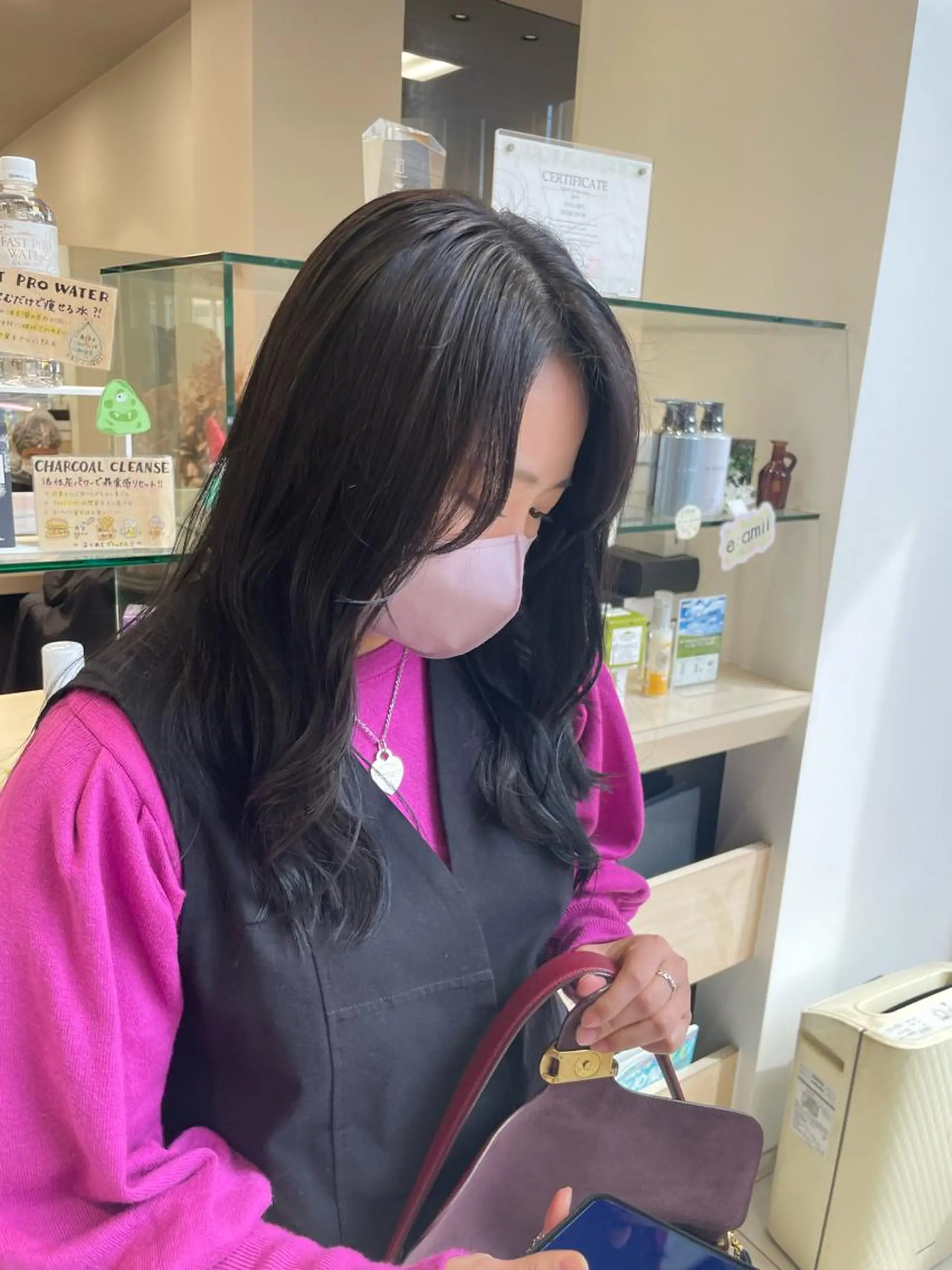 ロング カラー ヘアカラー クロスパーマ/うる艶 カラー/Kurumiのヘアスタイル