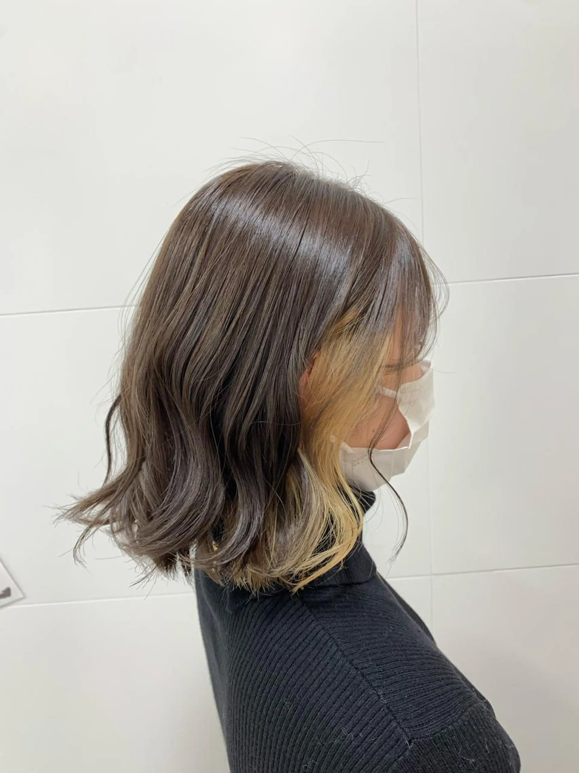 ミディアム カラー ヘアカラー 山下恋佳/矢場町/ ブリーチ/ショートのヘアスタイル