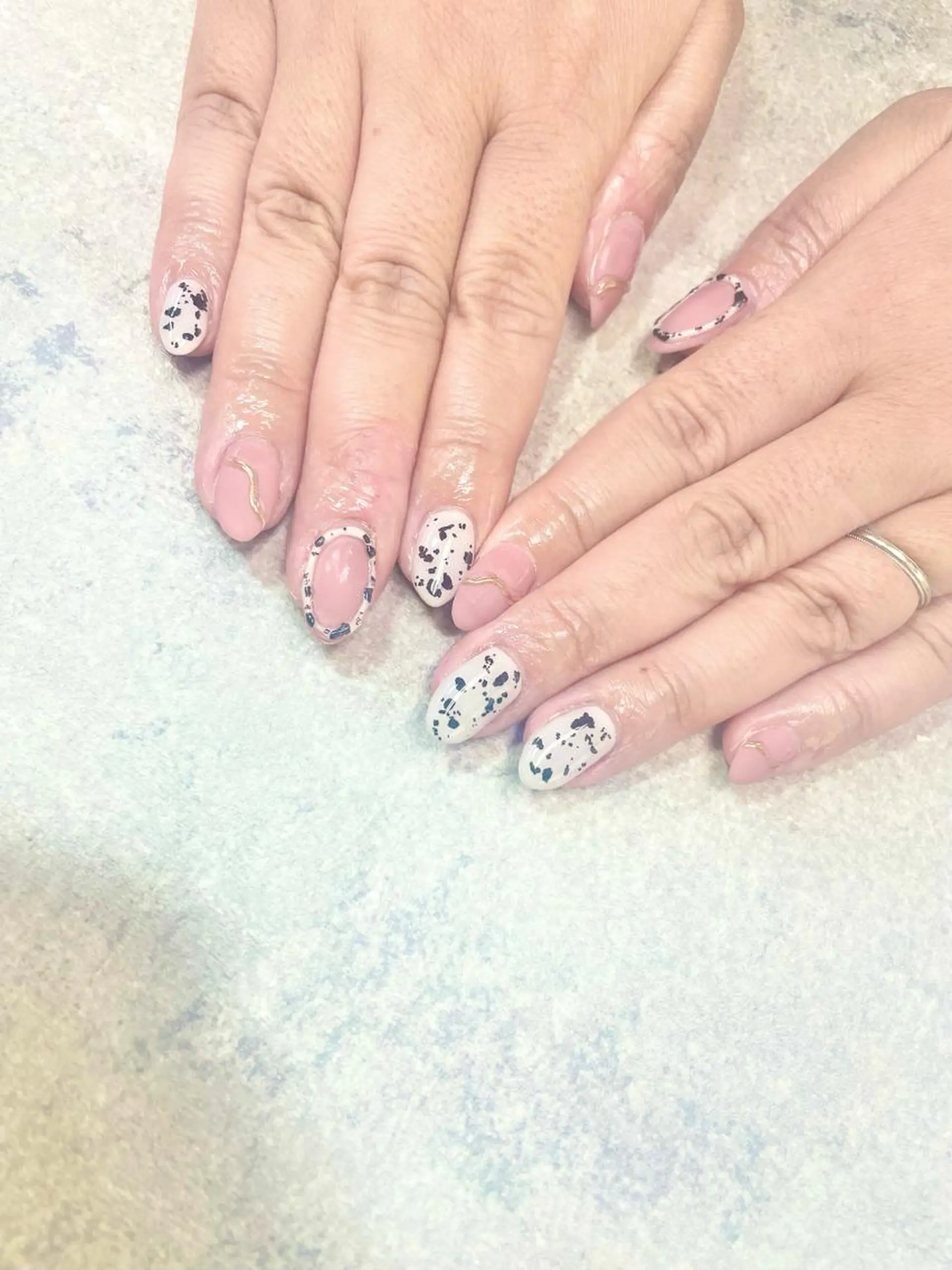 ネイル アートネイル フレンチネイル ジェルネイル ガラスフレンチ グラデーション FASTNAIL PLUS 新宿店のネイルデザイン