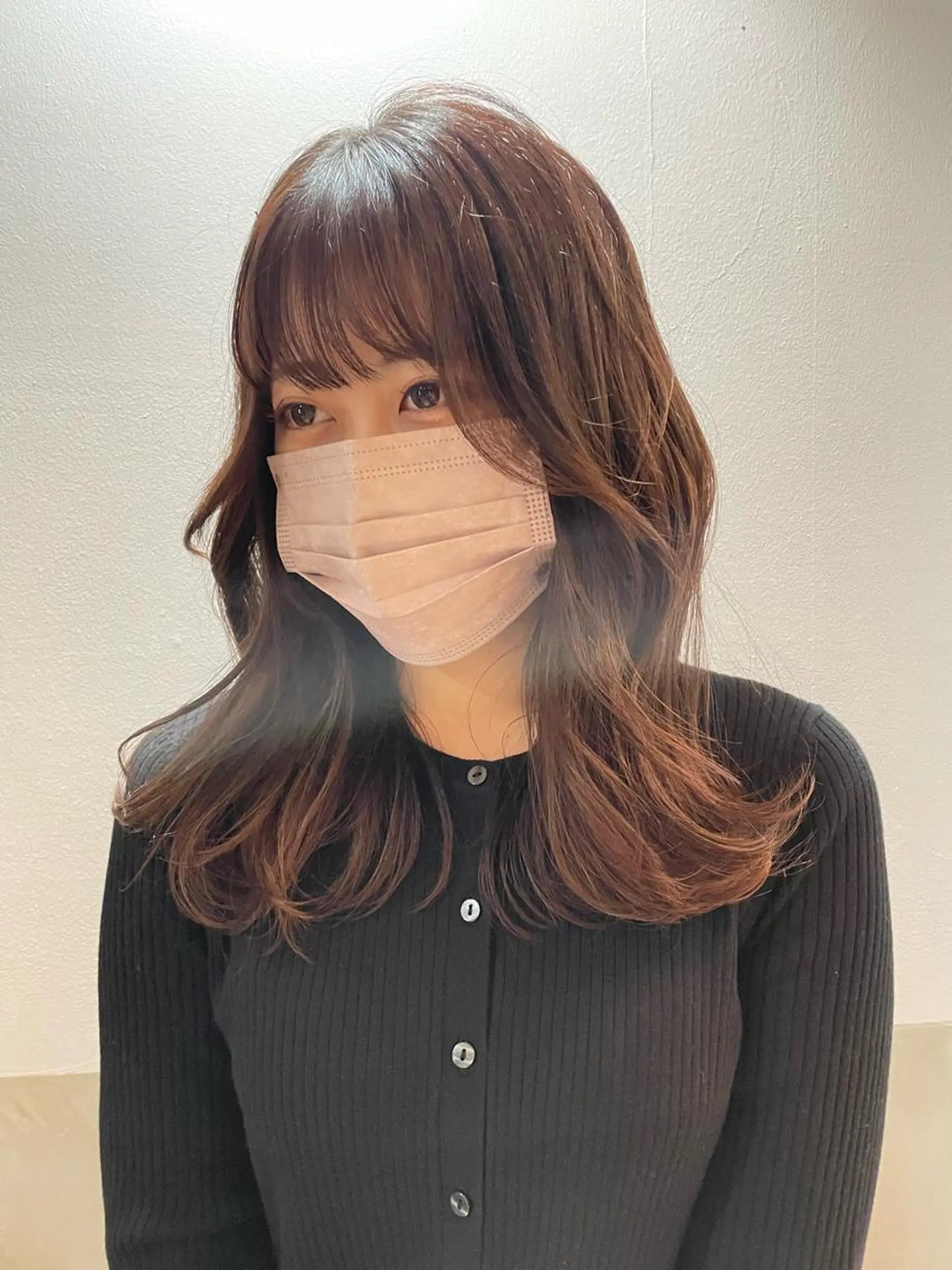 ミディアム カット レイヤーカット/ 縮毛矯正/ミサキ💐のヘアスタイル