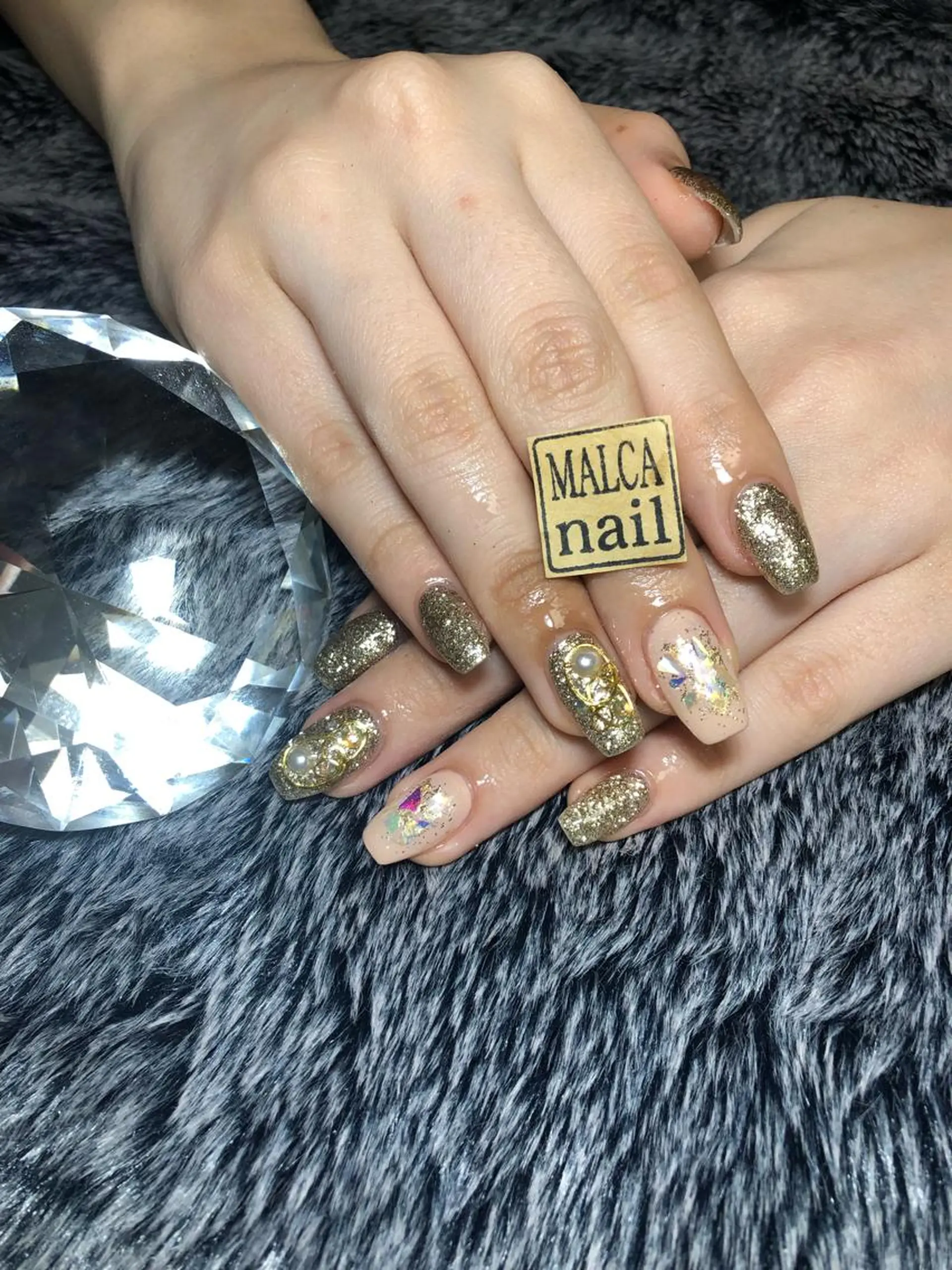 ミディアム カラー ヘアアレンジ キッズ ネイル マツエク・マツパ ハンドネイル MALCAnail(マルカネイル)所属・荒木 莉奈のネイルデザイン