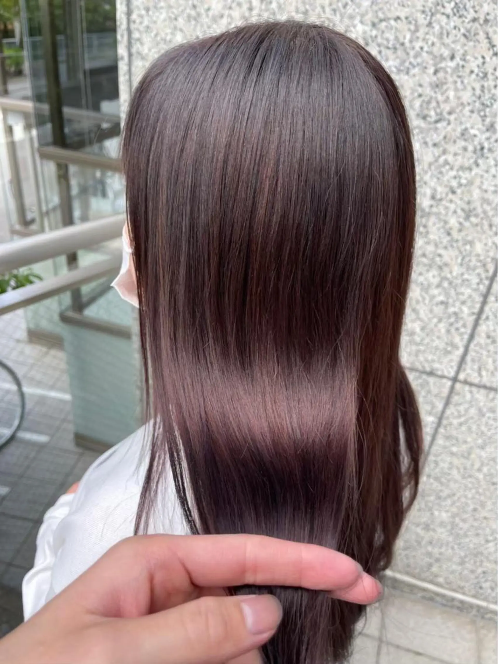 セミロング カラー バレイヤージュ ブリーチ ケアブリーチ ダブルカラー ハイライトカラー 神戸ボブ✂️ ioe三宮/田 伸佳のヘアスタイル