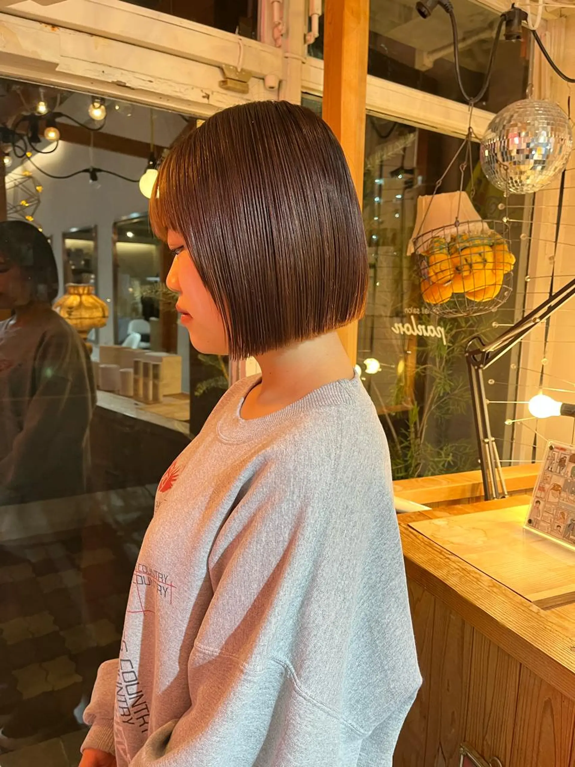 ミディアム ボブ カット iru所属・レイヤーカット/ ハイトーン/mikiのヘアスタイル