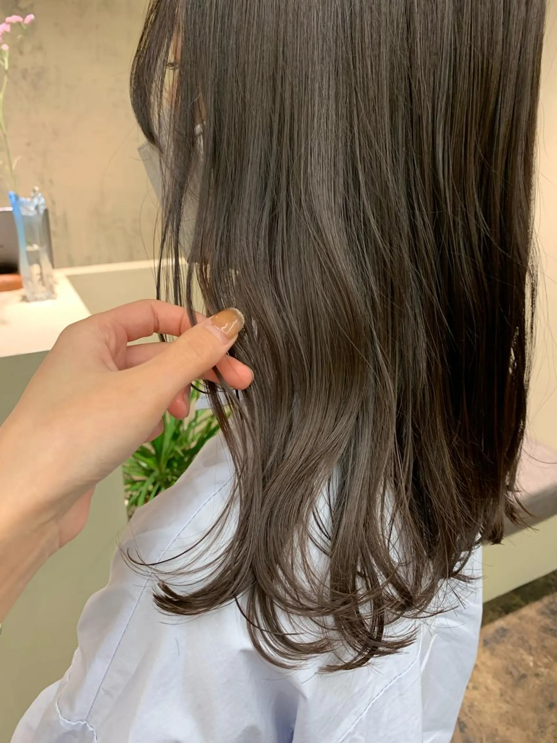 セミロング カラー ベージュカラー ラベンダーカラー ラベンダーベージュ yupi🐈‍⬛ レイヤー/パーマのヘアスタイル