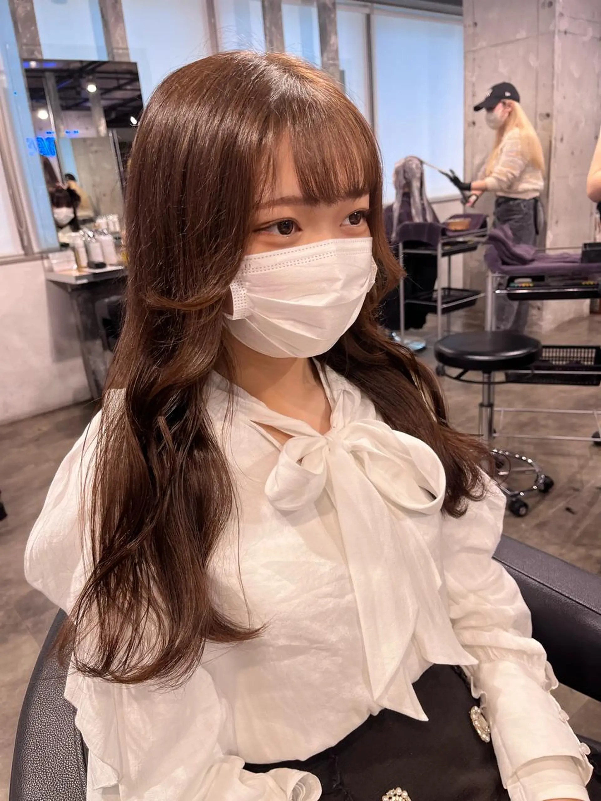 ロング ヘアカラー ヘッドスパ ヘアセット I S所属・🌿透明感カラー 縮毛矯正✨かずきのヘアスタイル