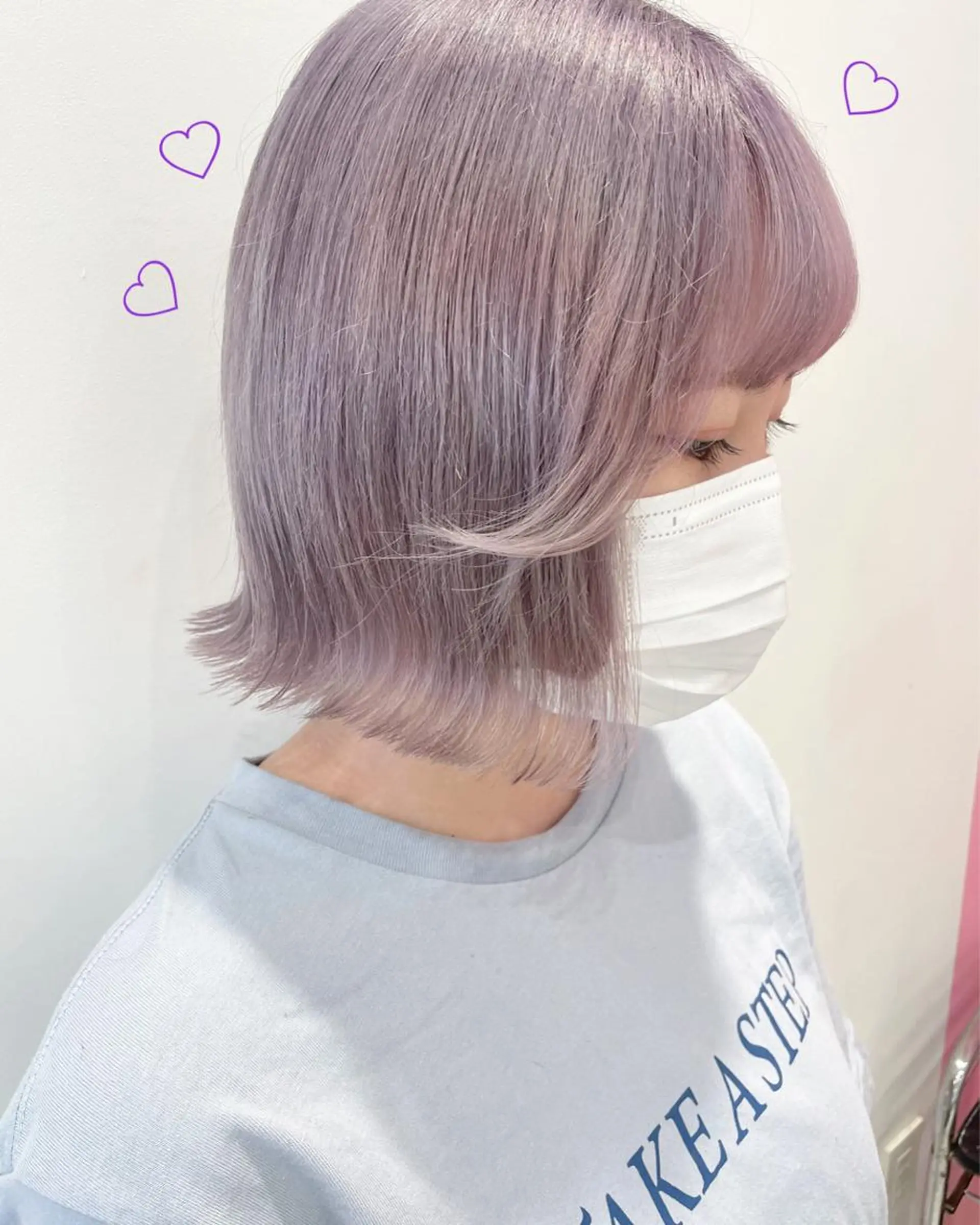 ショート カラー ベージュカラー ラベンダーカラー カット ヘアカラー EMANON新宿東口所属・新宿駅近♡個室 ♡関口三都季🌜のヘアスタイル