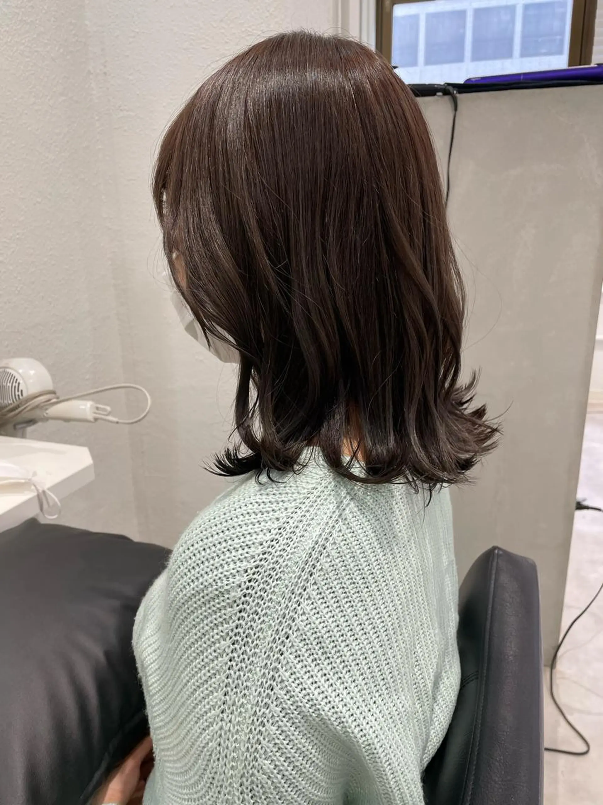 ミディアム カラー パーマ ヘアアレンジ ブリーチ ブリーチなしカラー chill所属・福冨 まゆのヘアスタイル