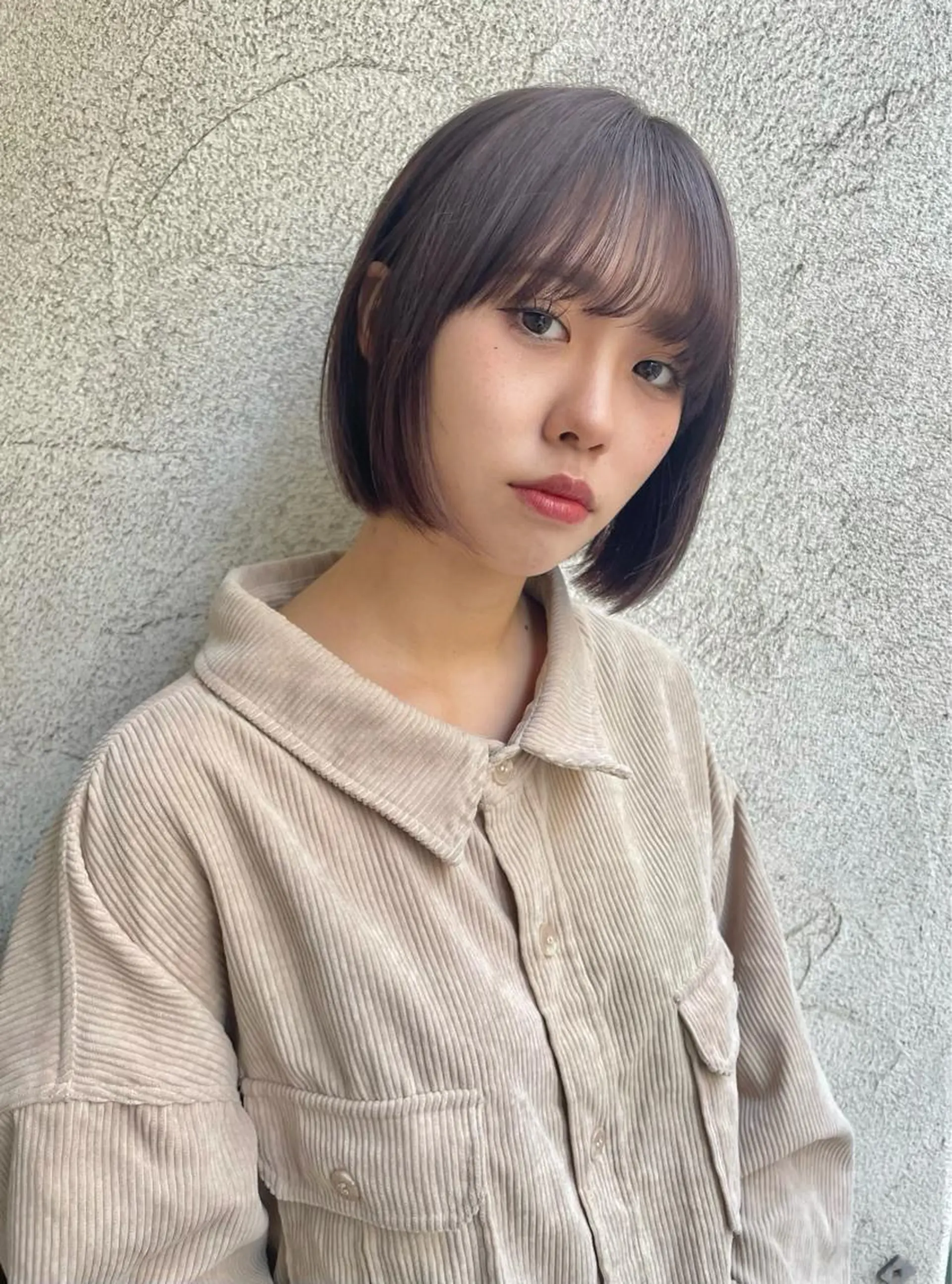 ミディアム カラー ブリーチ ラベンダーカラー ボブ カラー/レイヤー/ 髪質改善/PAAQのヘアスタイル