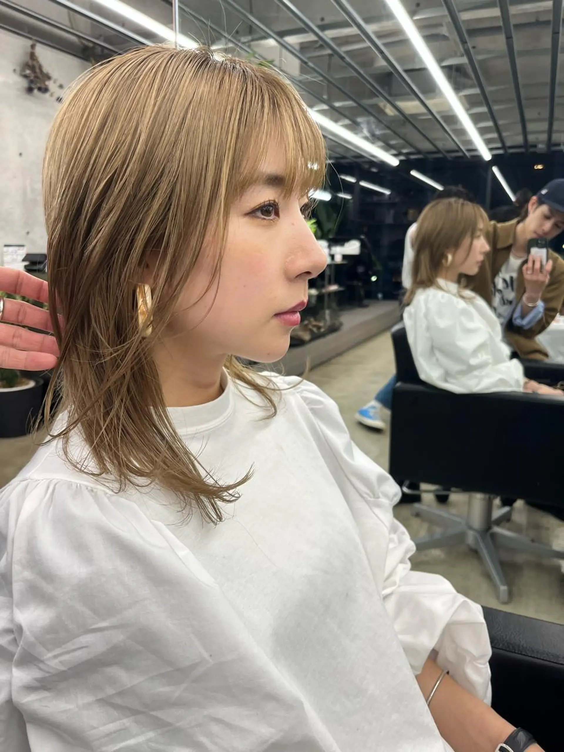 セミロング カラー ヘアカラー ダブルカラー/ ケアブリーチ/クニトのヘアスタイル