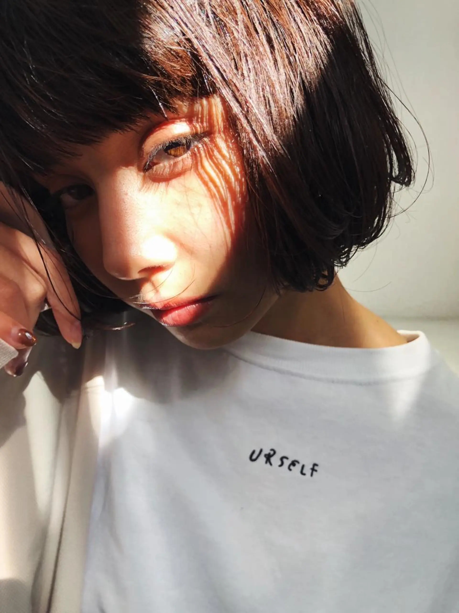 ショート カラー パーマ/レイヤー 岩山丈一郎のヘアスタイル