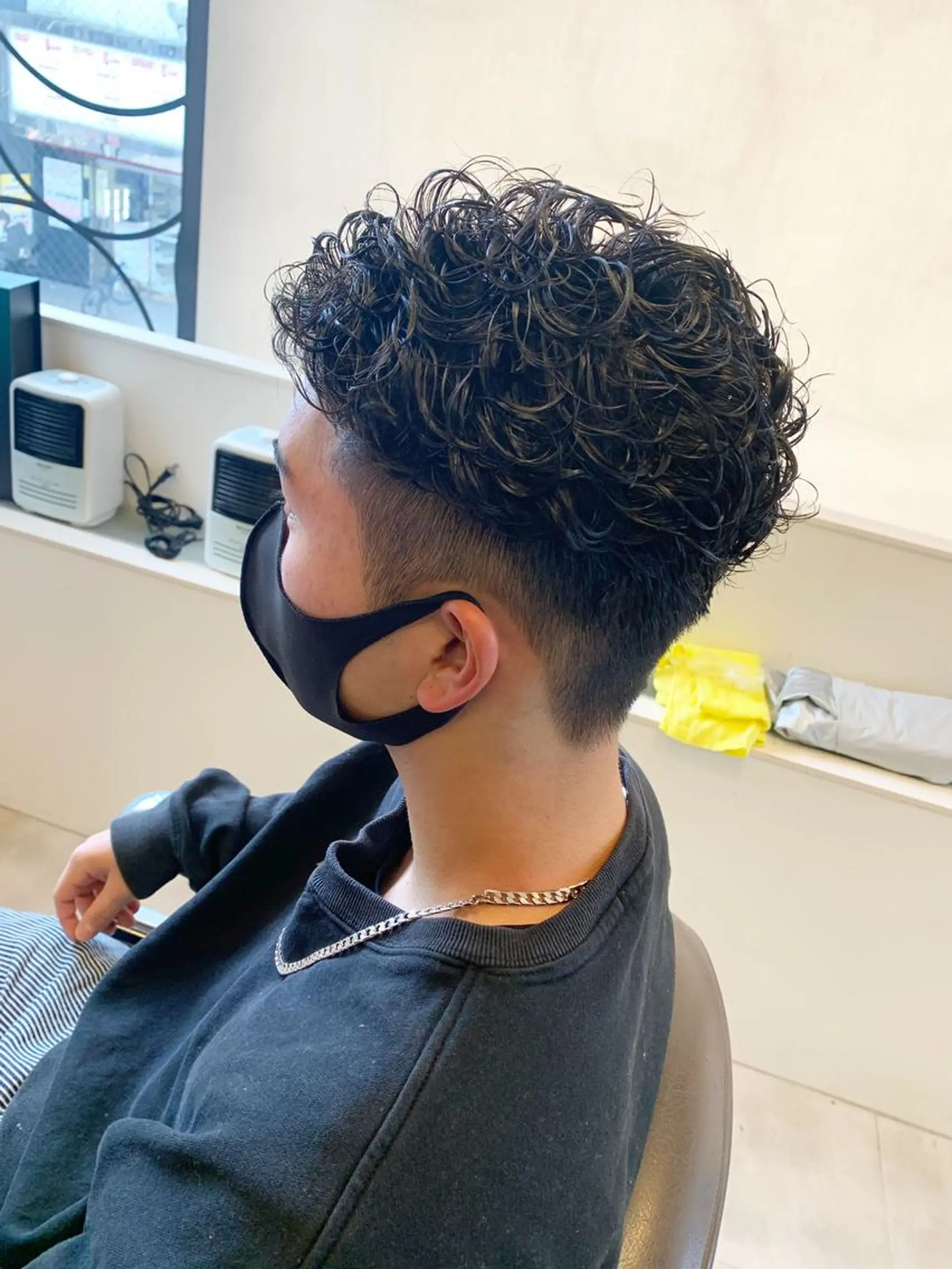 ショート メンズ メンズパーマ メンズパーマ/難波/ 心斎橋　室園亮佑のヘアスタイル