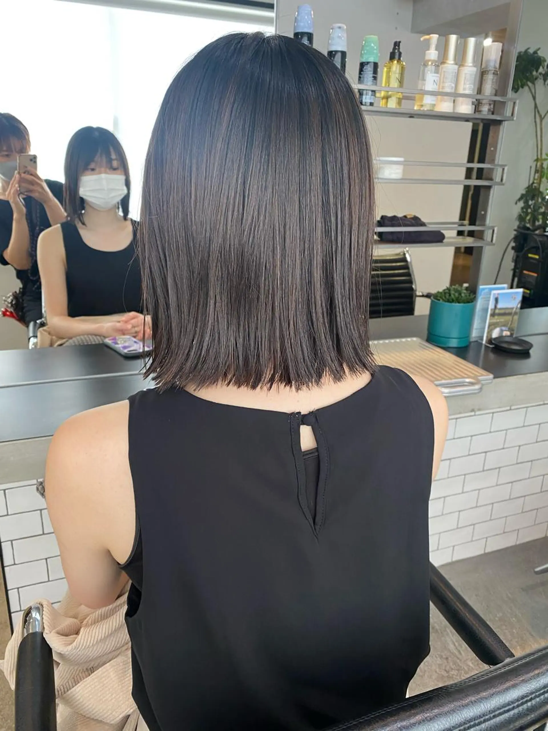 ショート カラー ヘアアレンジ 切りっぱなしボブ ボブ stylist/蛯谷 珠里のヘアスタイル